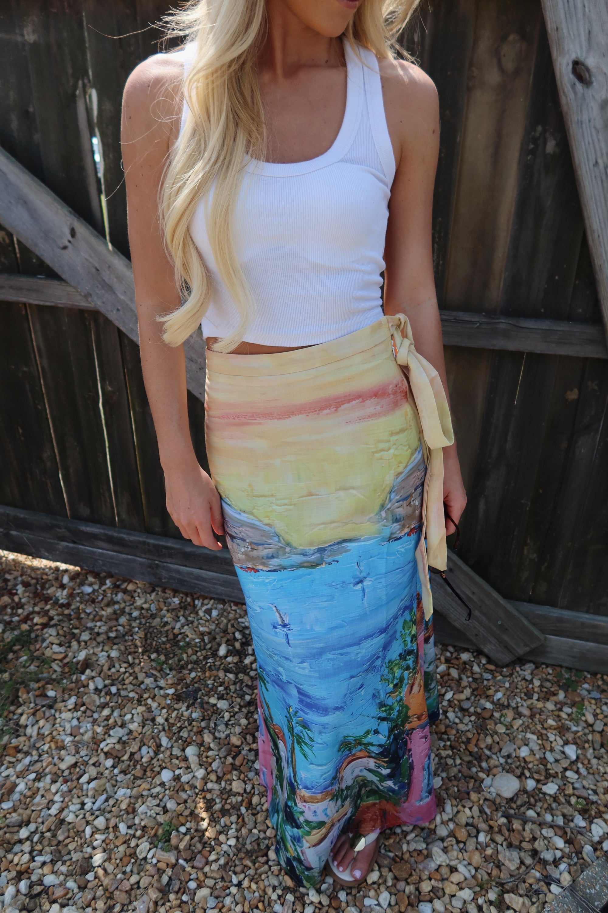 The Coastal Canvas Maxi Skirt