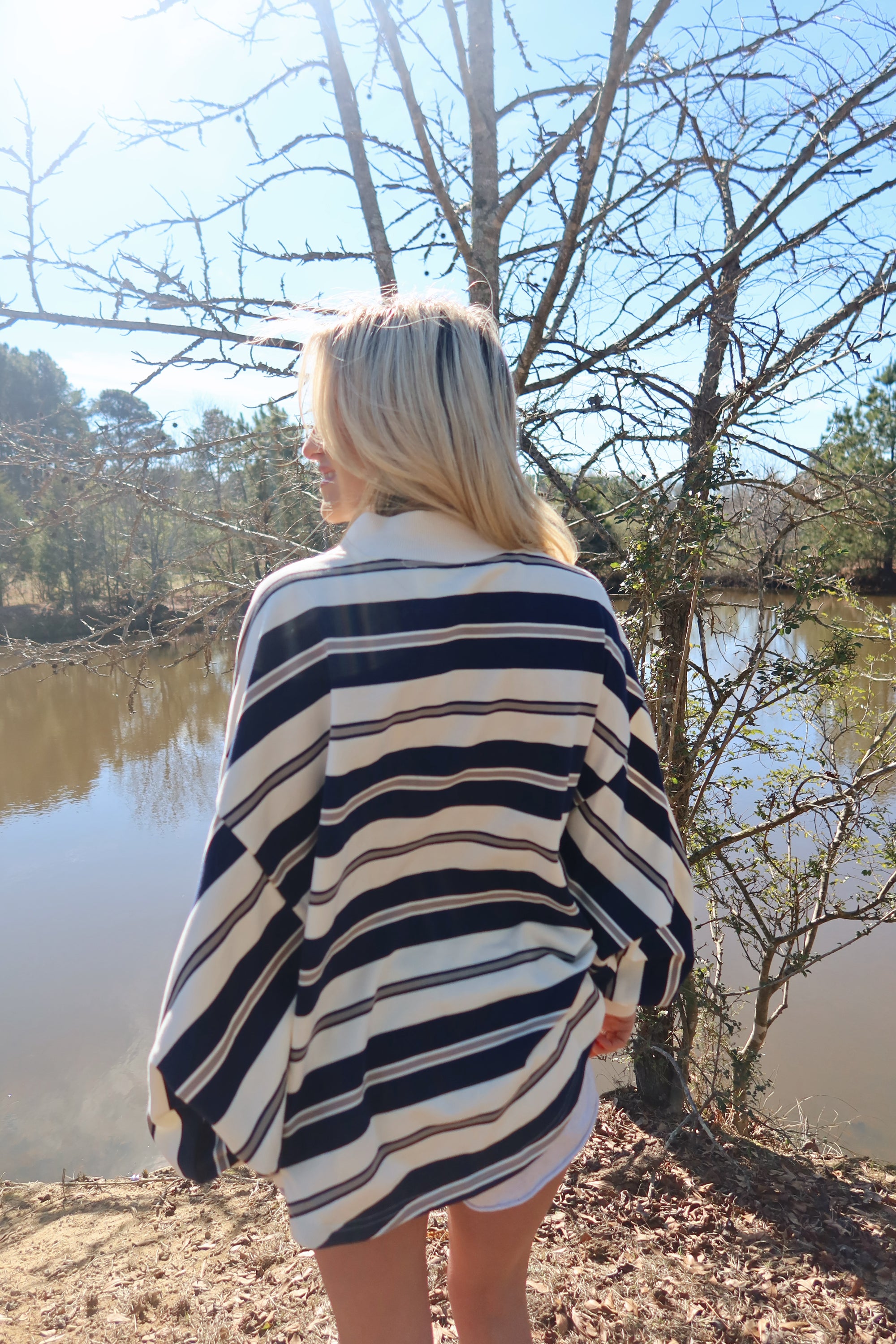 Varsity Mock neck (Navy)