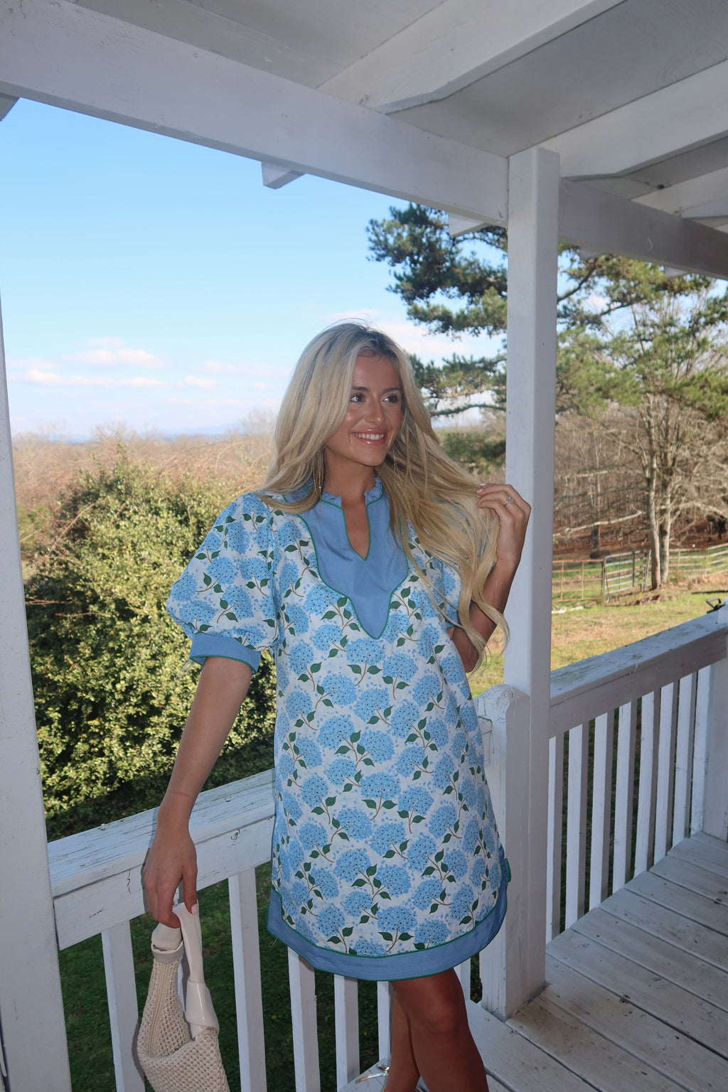 Nantucket Puff Sleeve Mini Dress