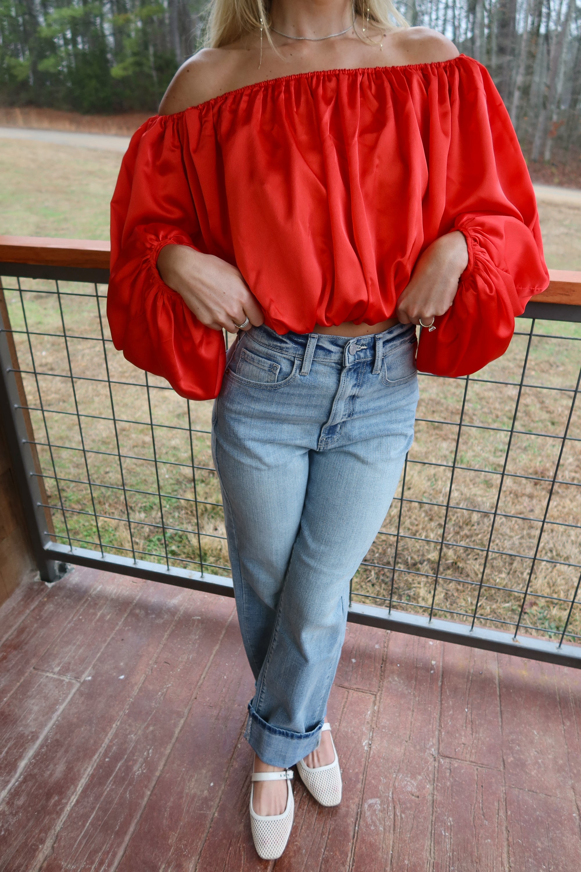 Sienna Blouse (orange-red)