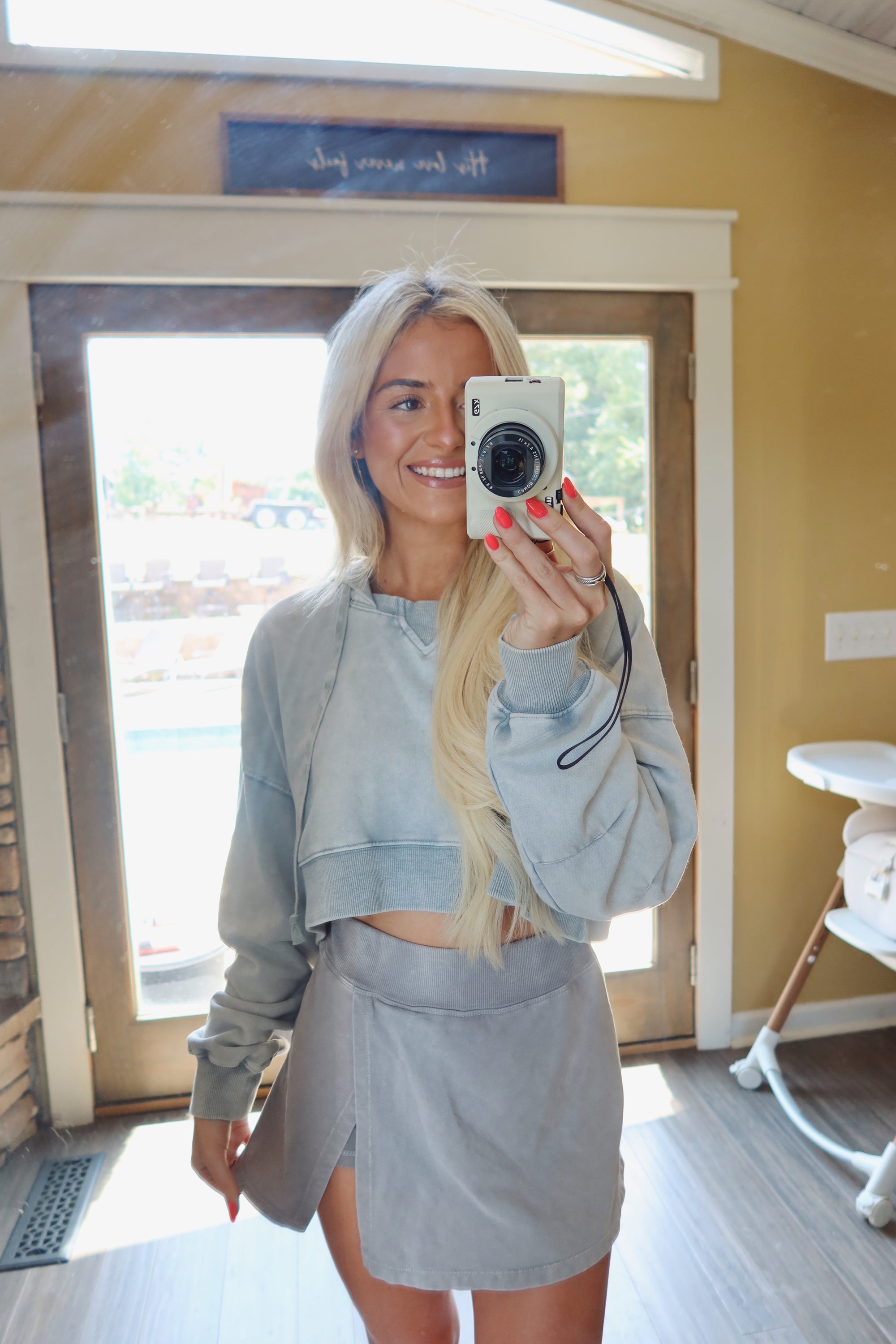 Mineral Wash Pullover Set (Grey)