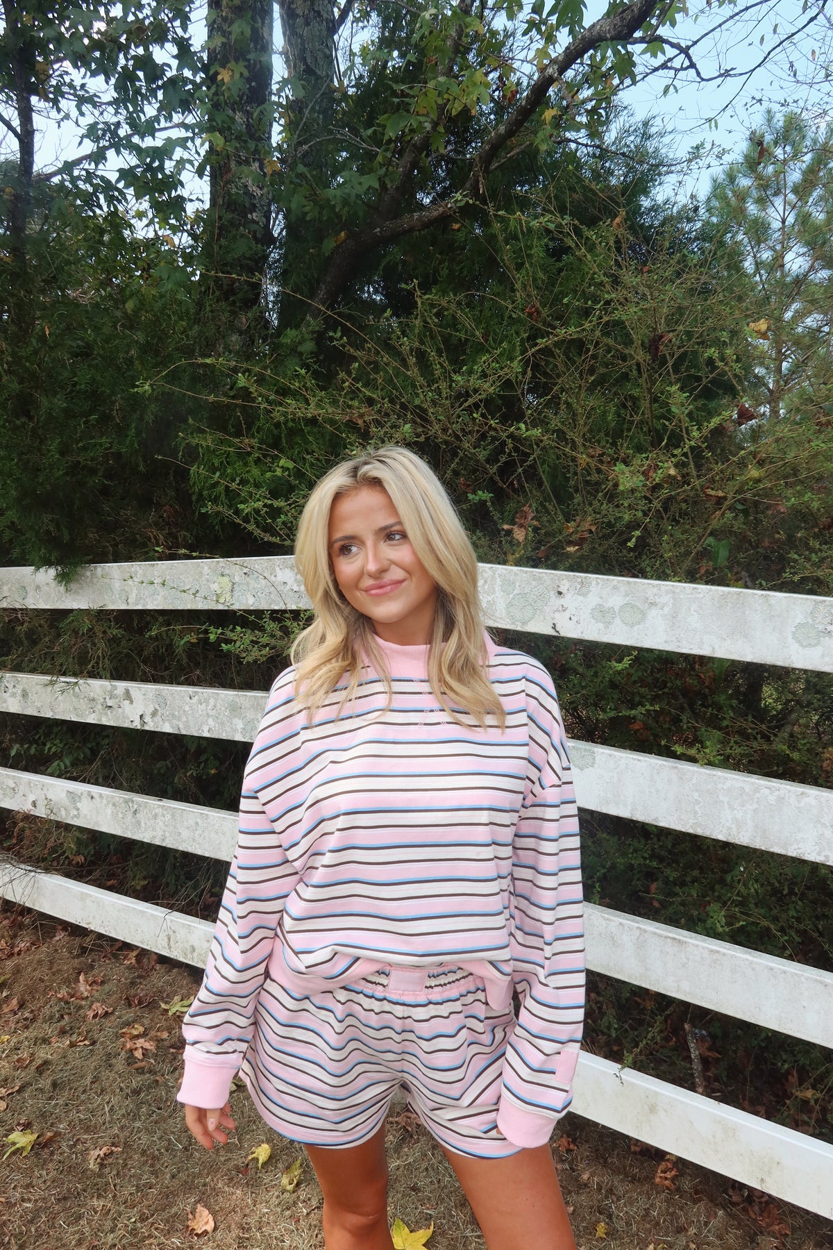 The Poppy Striped Shorts Set