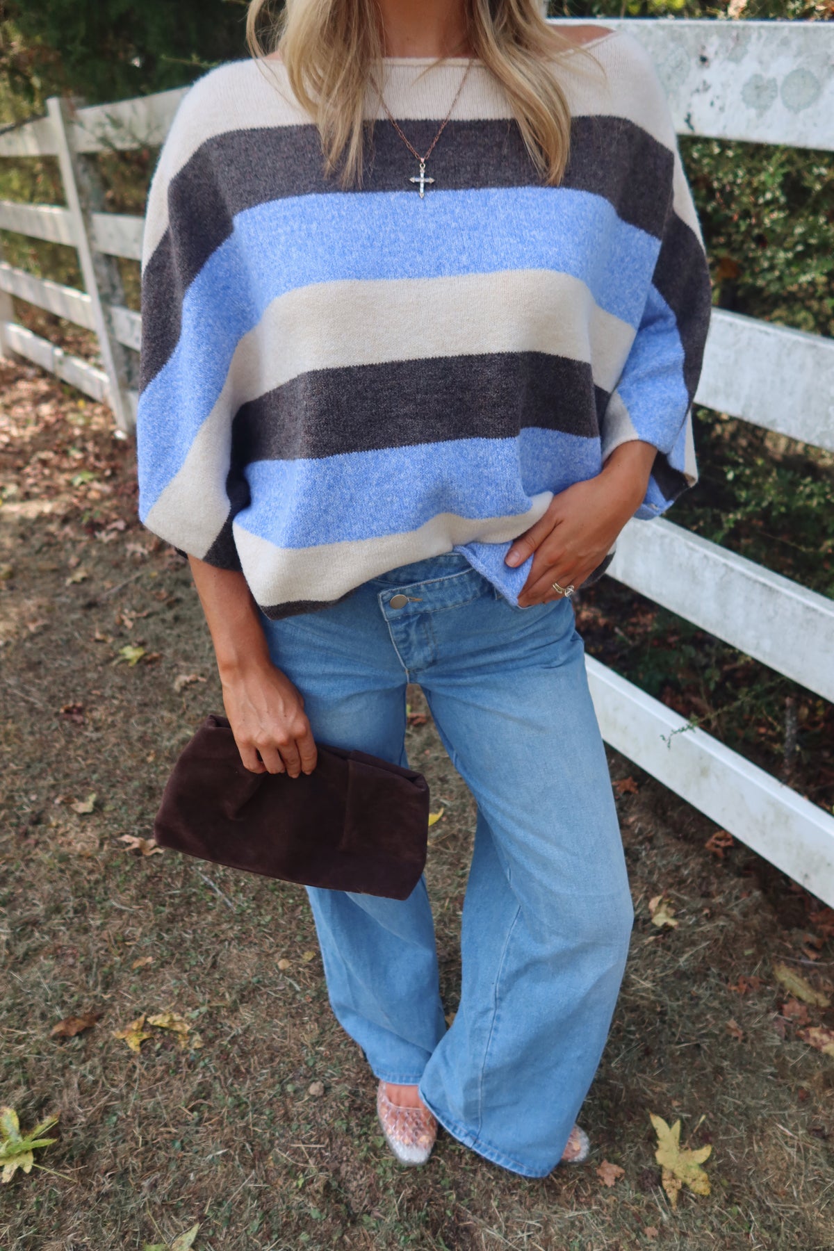 Katie Stripe Dolman Knit