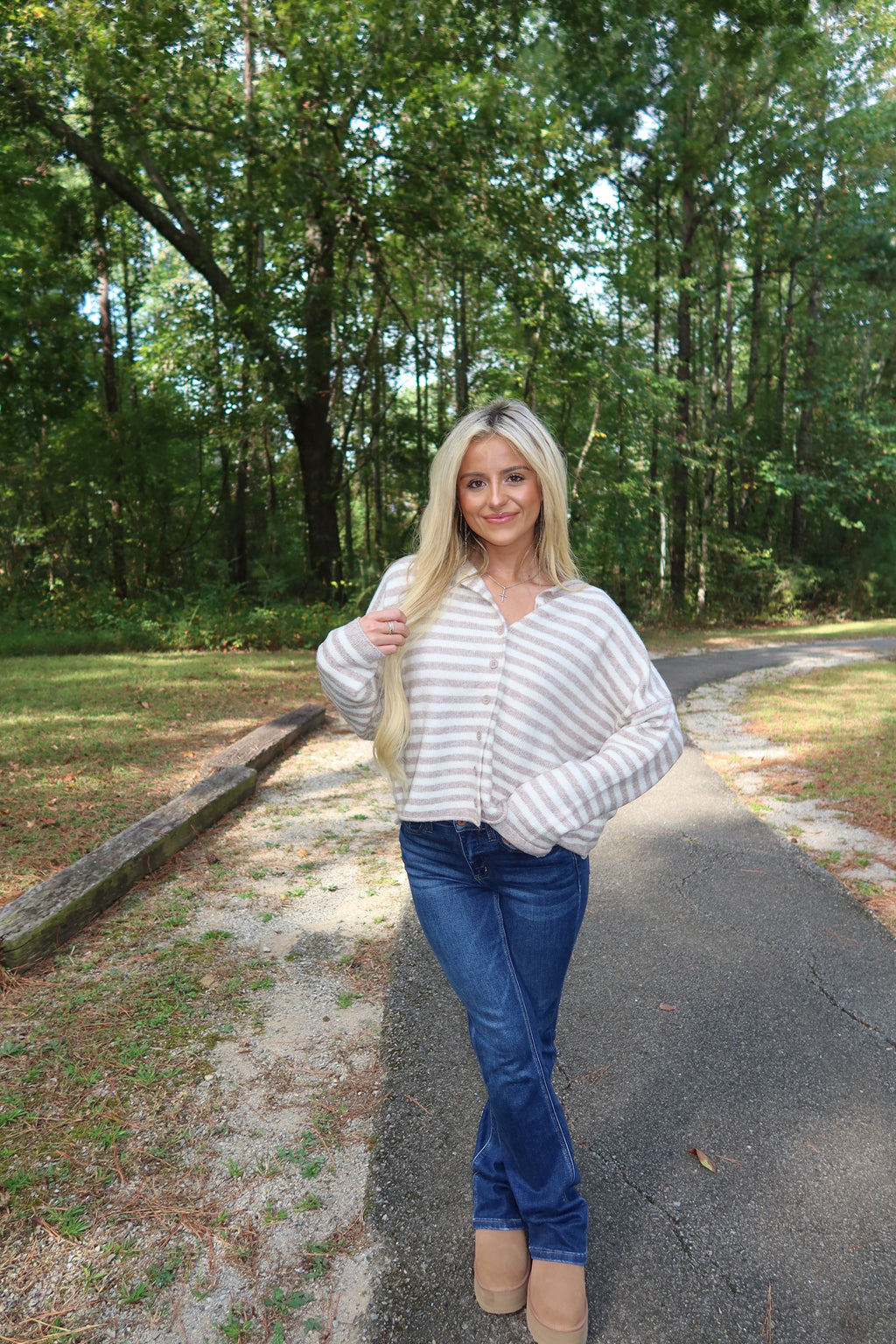 Cottage Stripe Cardigan