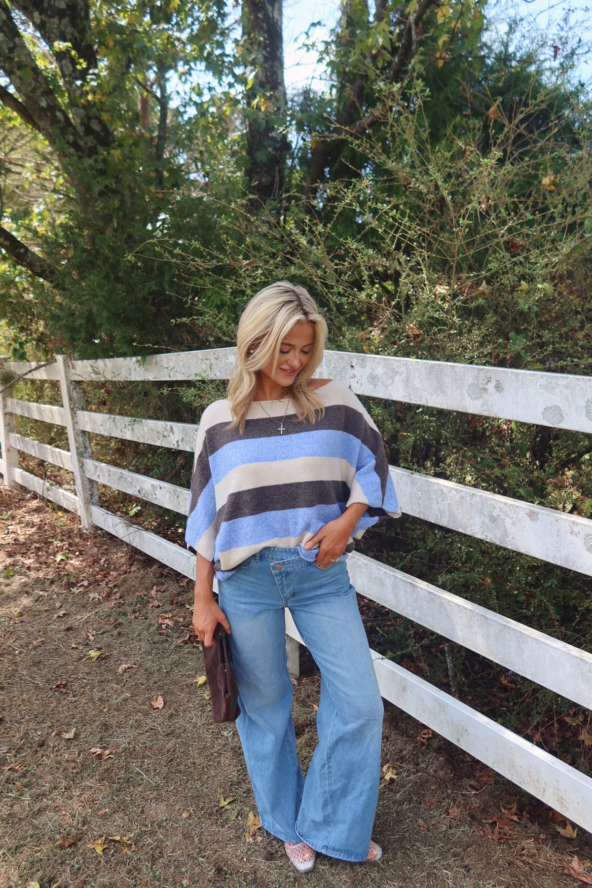 Katie Stripe Dolman Knit