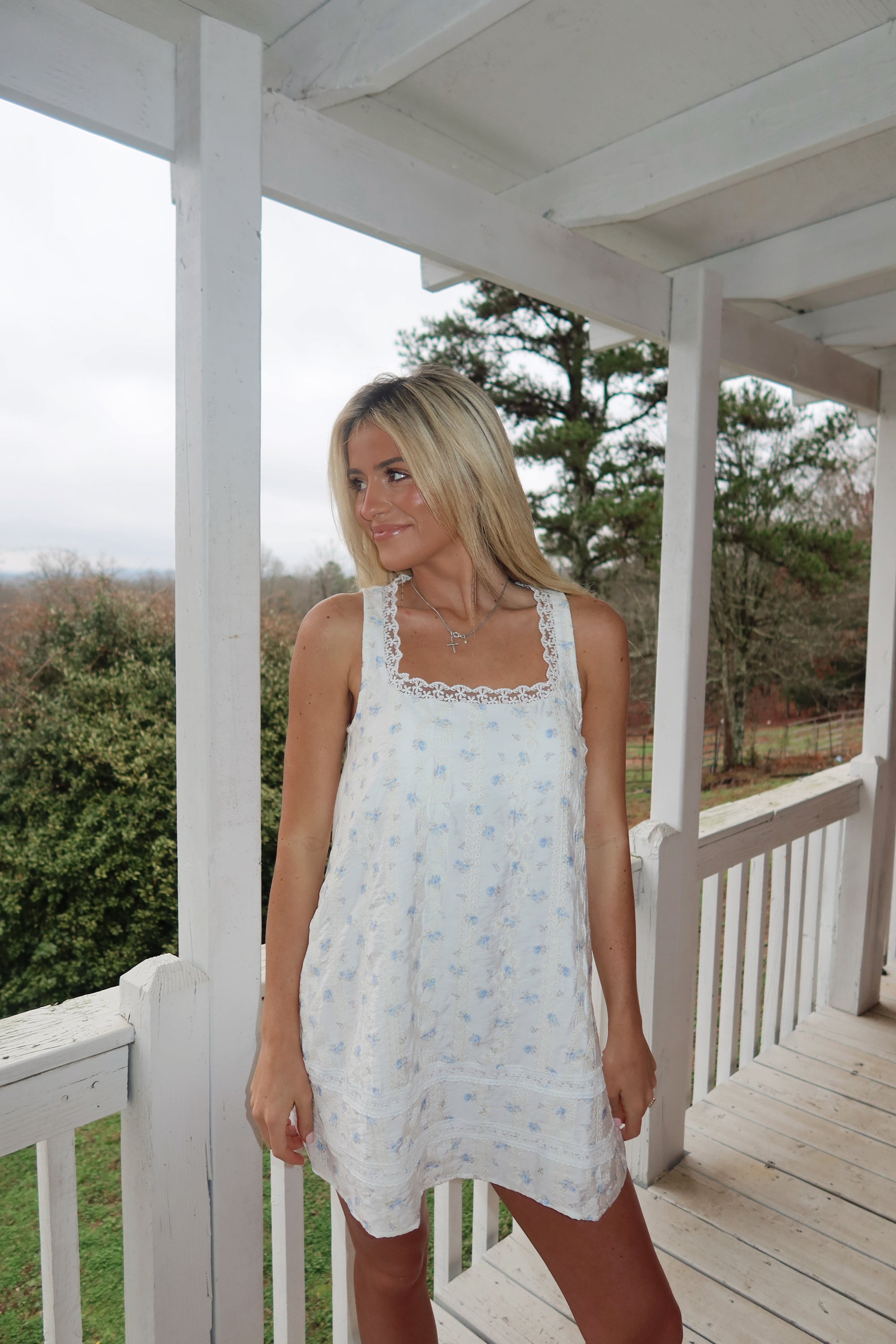 Quinn Eyelet Swing Dress