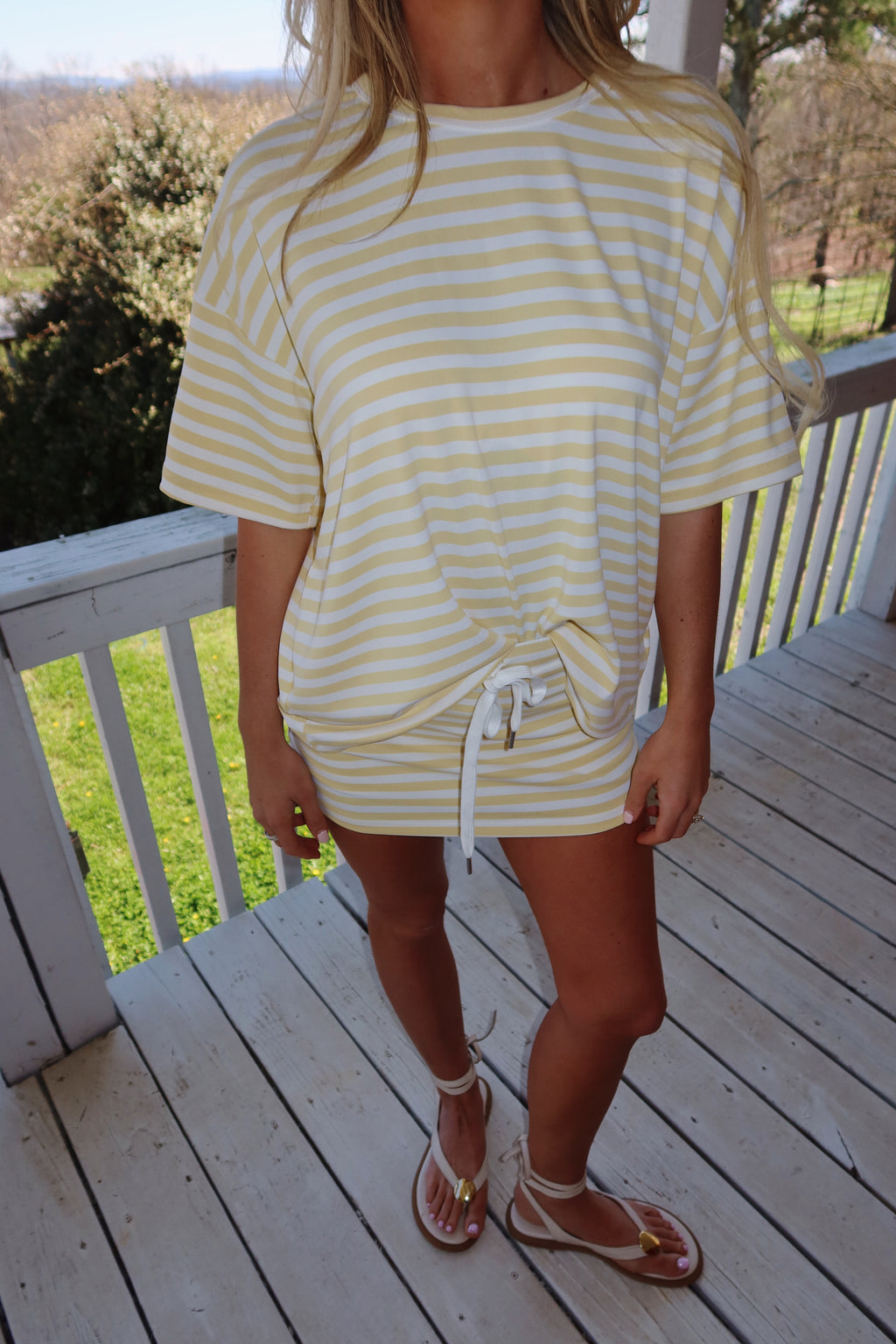The Boardwalk Striped Set (Yellow)