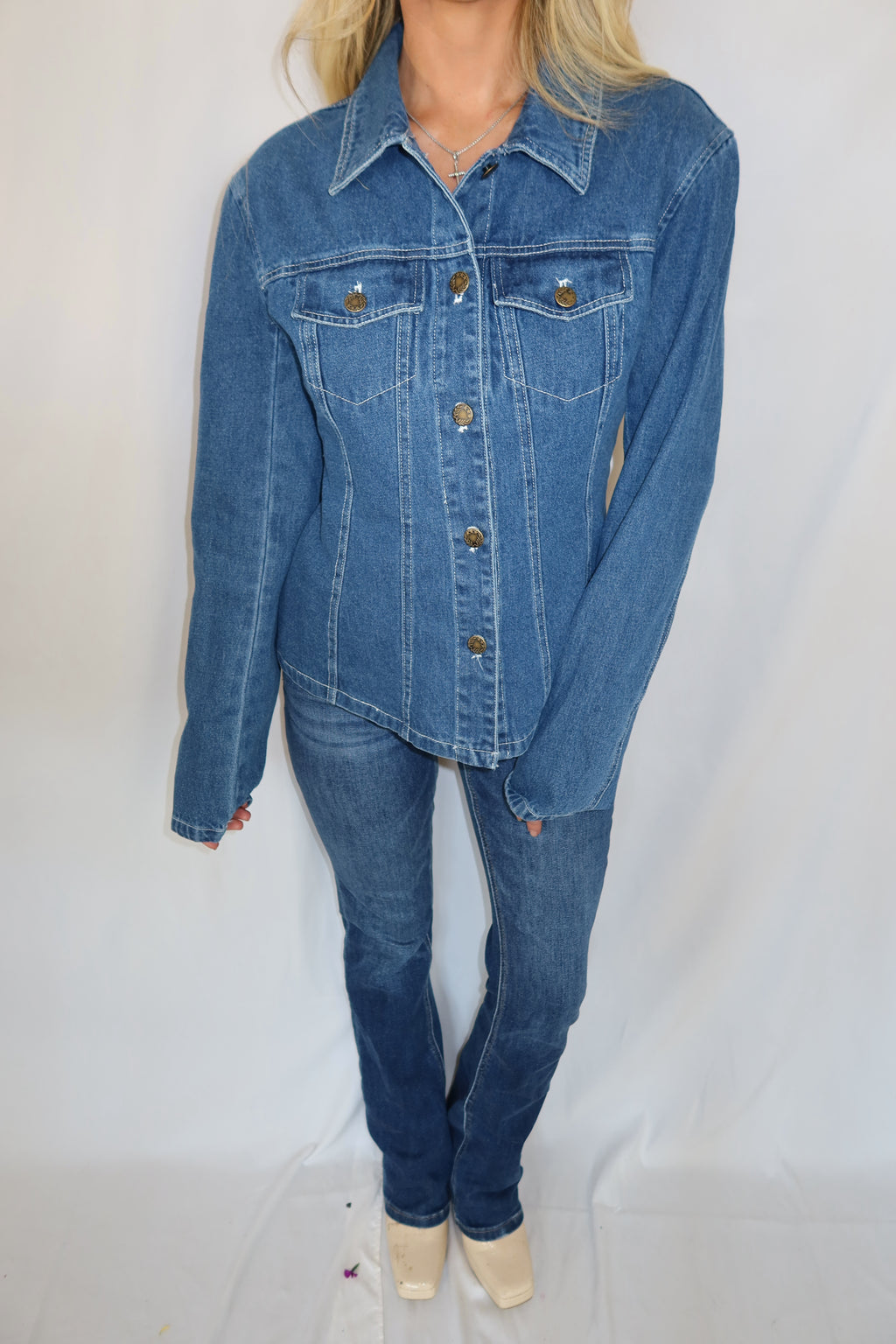 Mareli Fitted Denim Top
