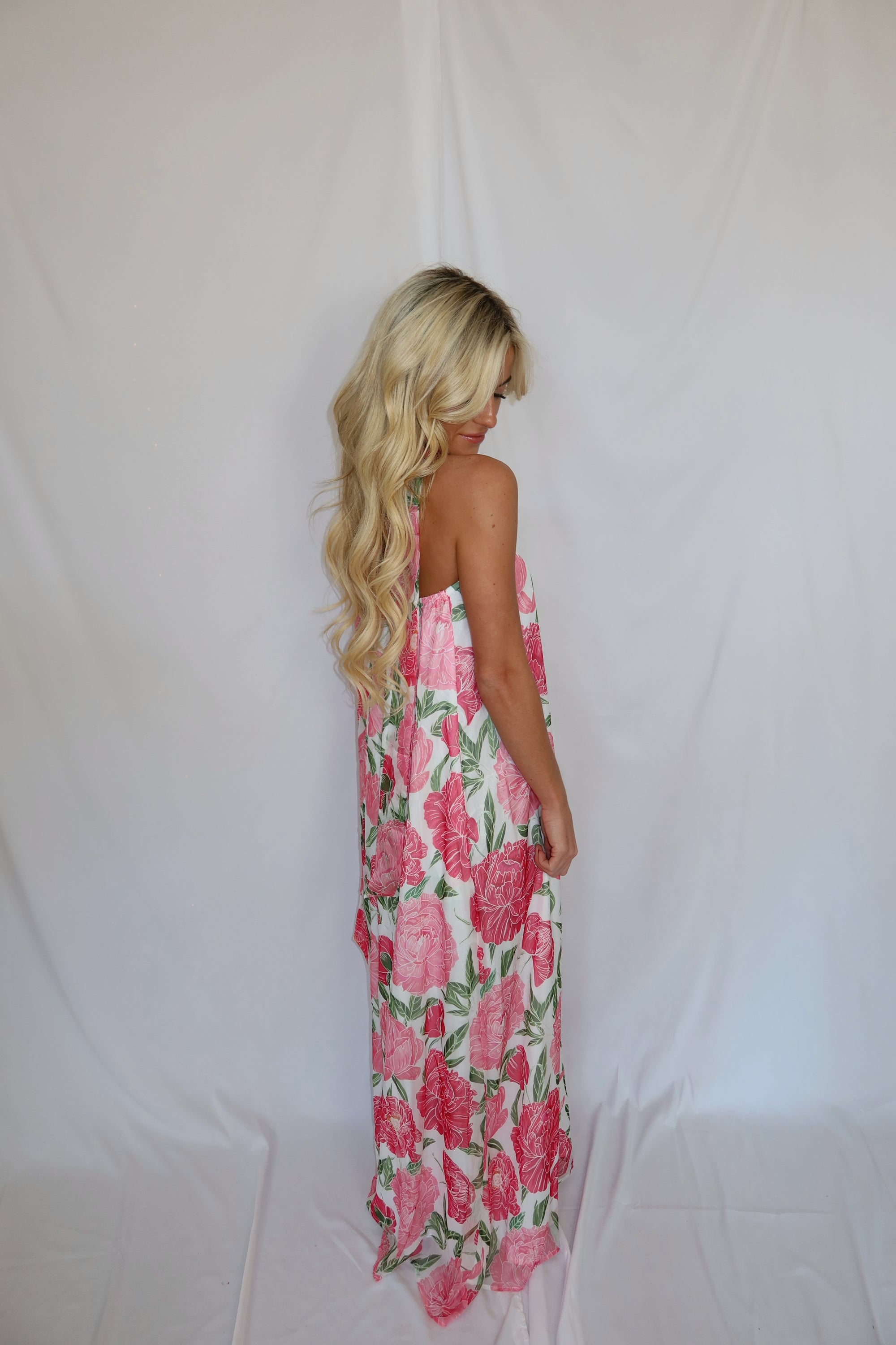 In Bloom Floral Maxi Scarf Dress