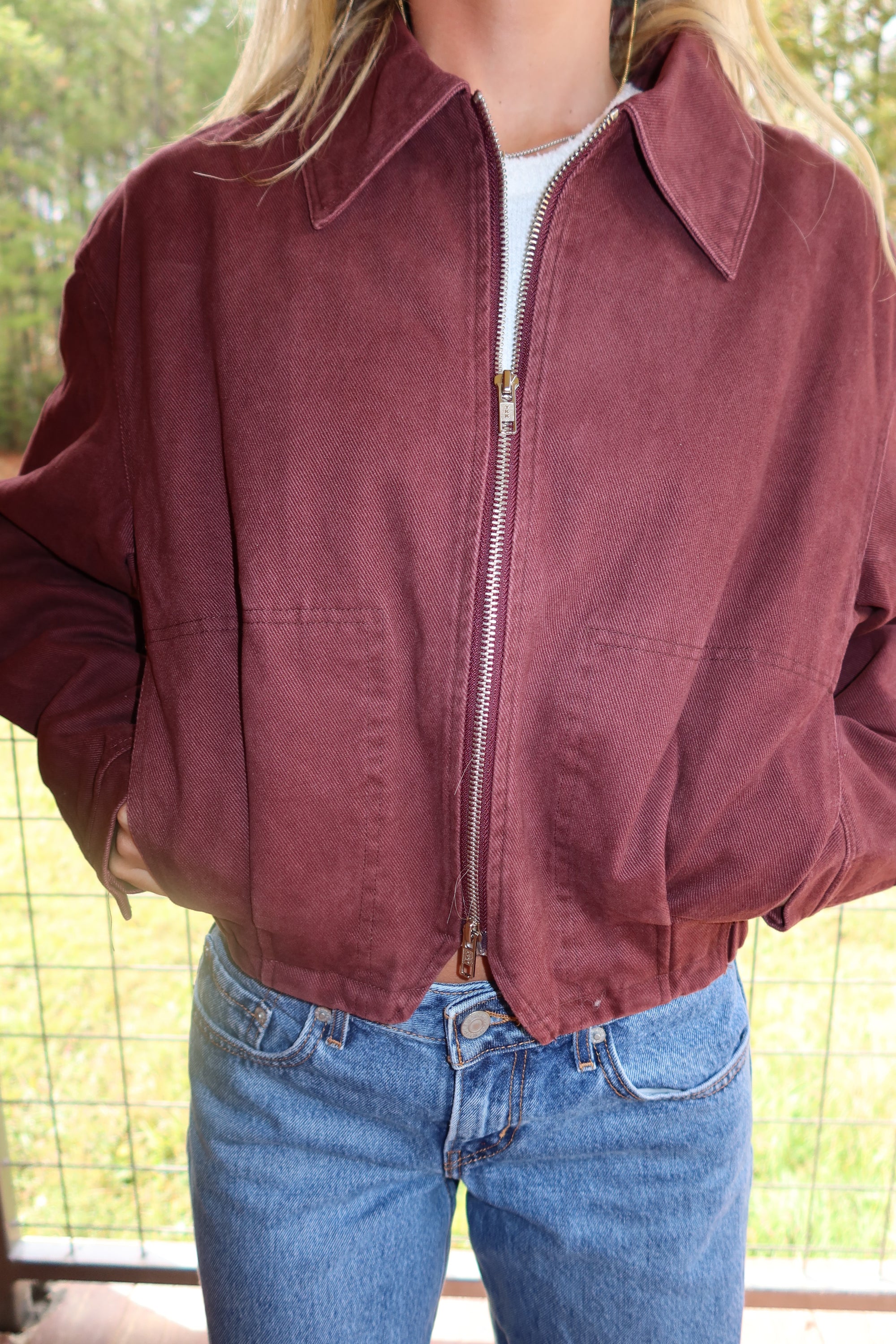 Midnight Merlot Bomber Jacket