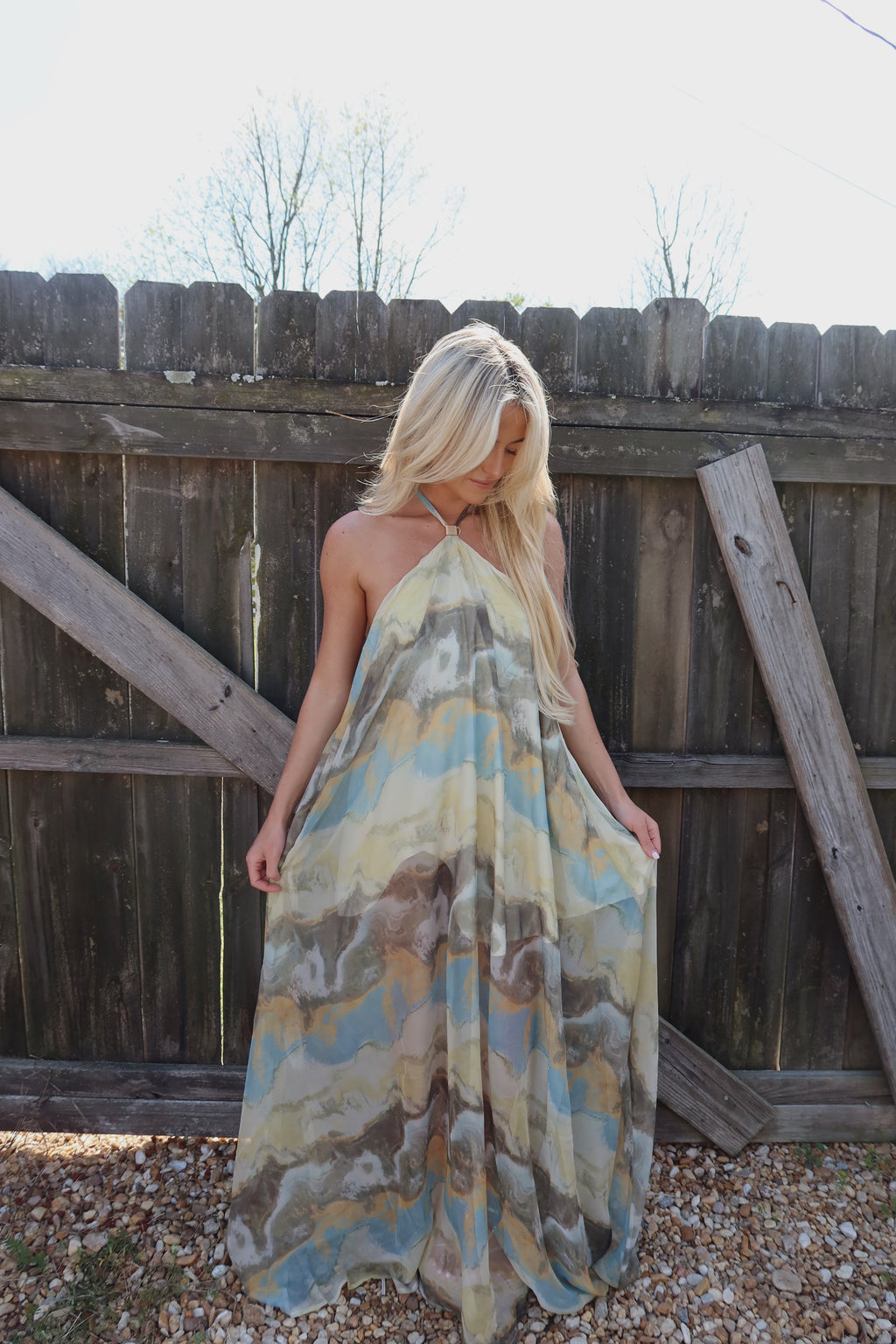 Daphne Gold Accent Gown