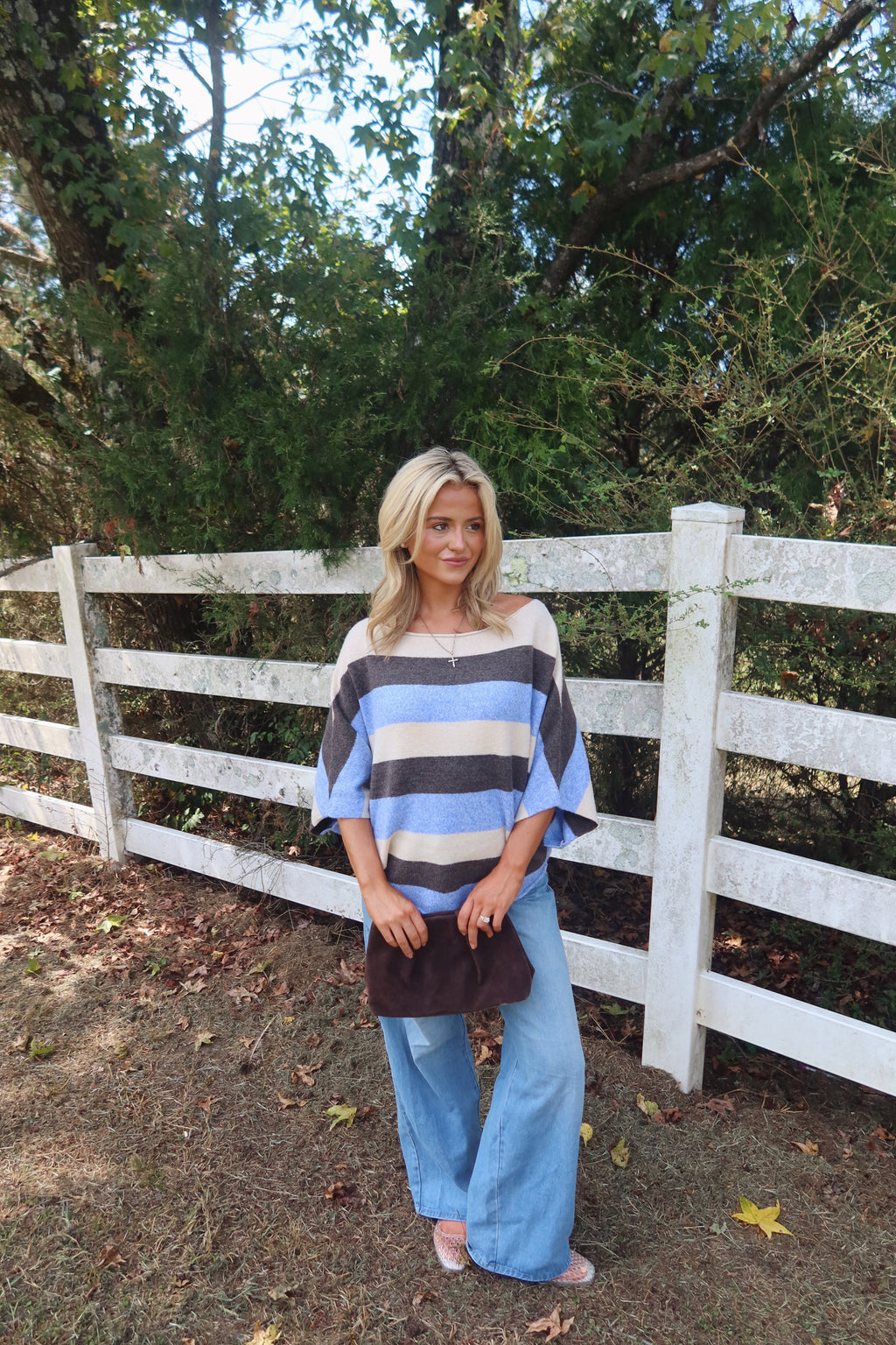 Katie Stripe Dolman Knit