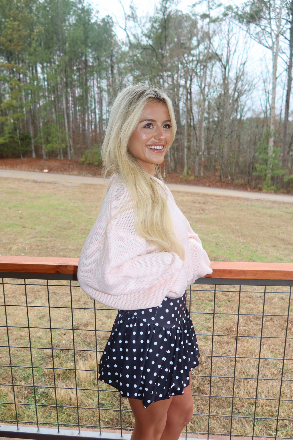 Polka Dot Bubble Skort