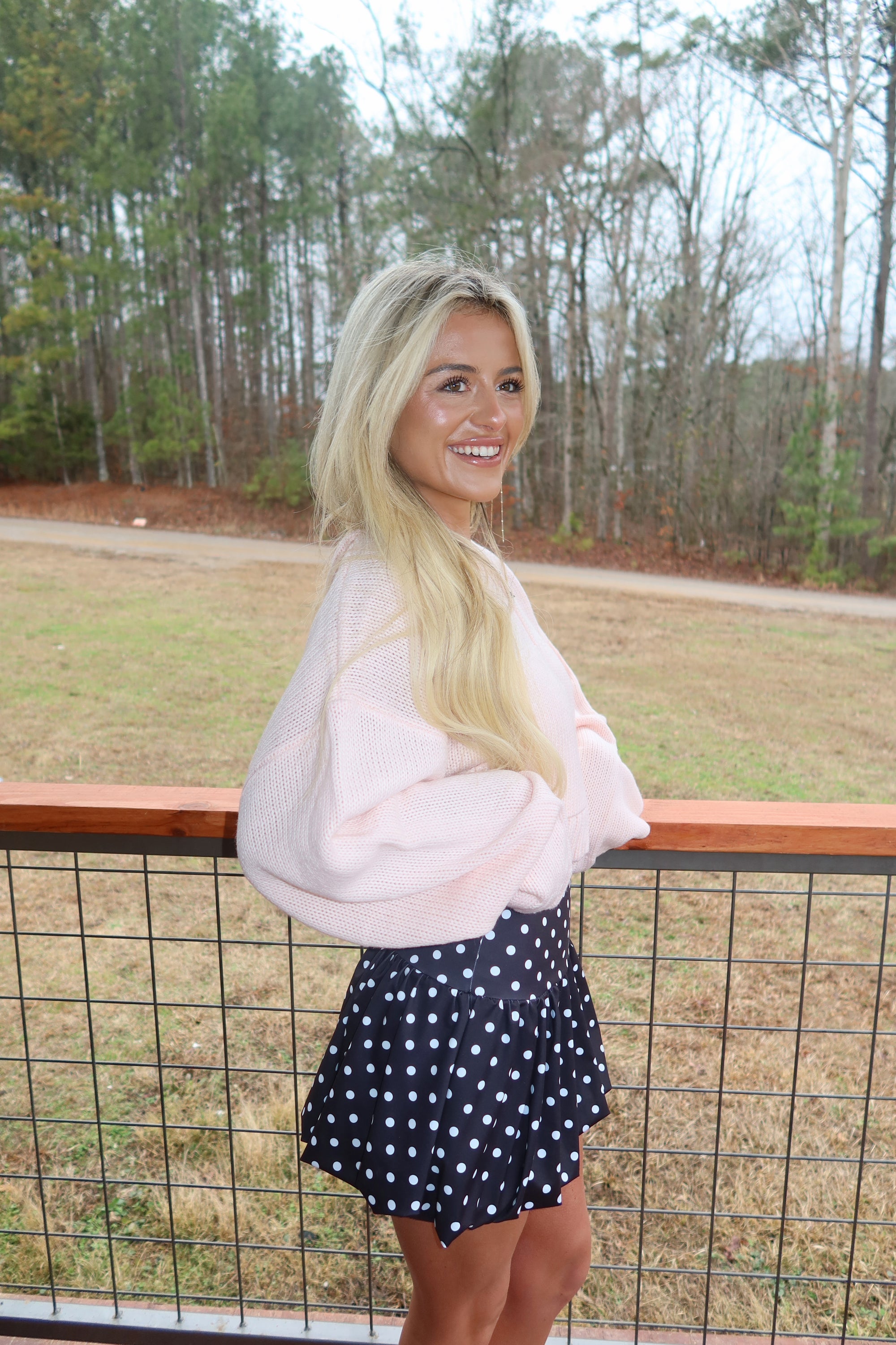 Polka Dot Bubble Skort