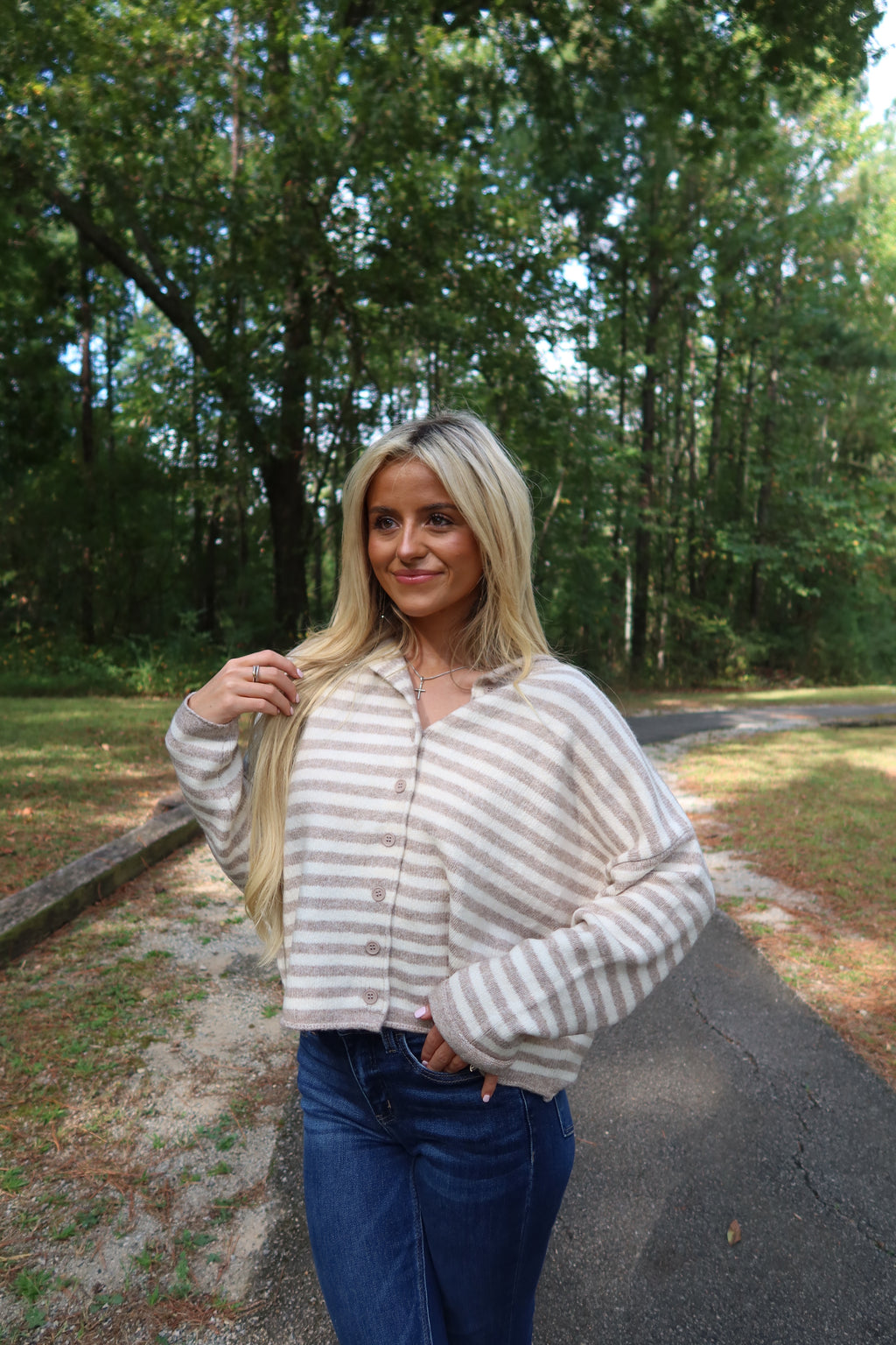 Cottage Stripe Cardigan