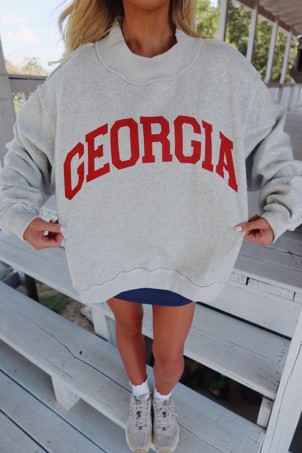 Gameday Mock Neck 'Georgia & GA'