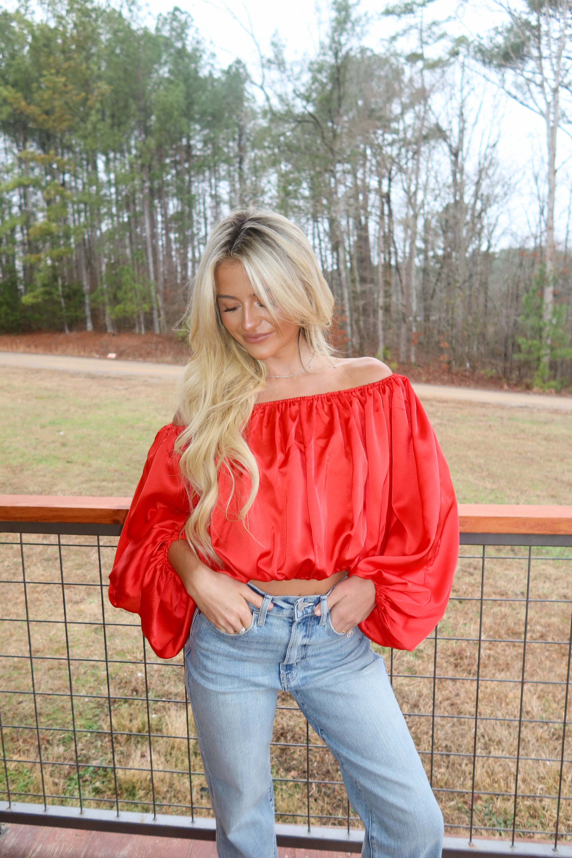 Sienna Blouse (orange-red)