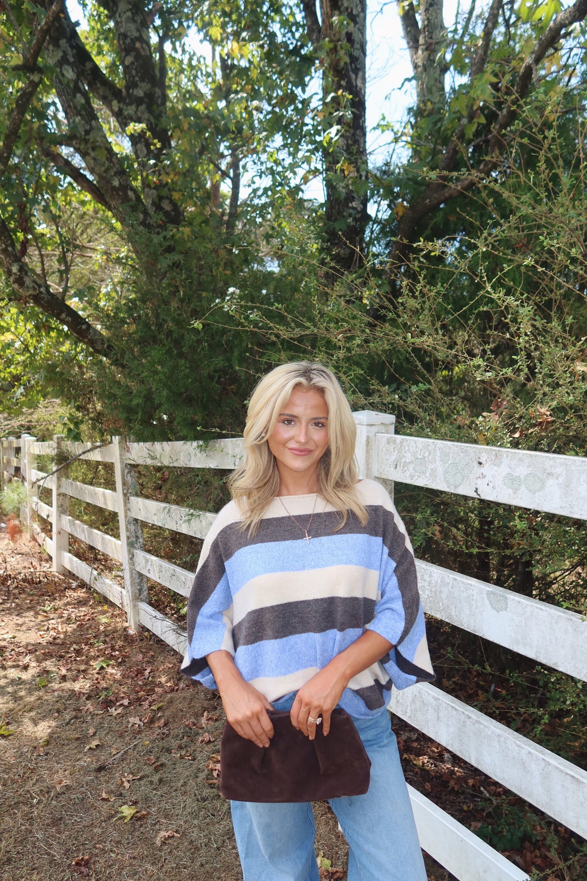 Katie Stripe Dolman Knit