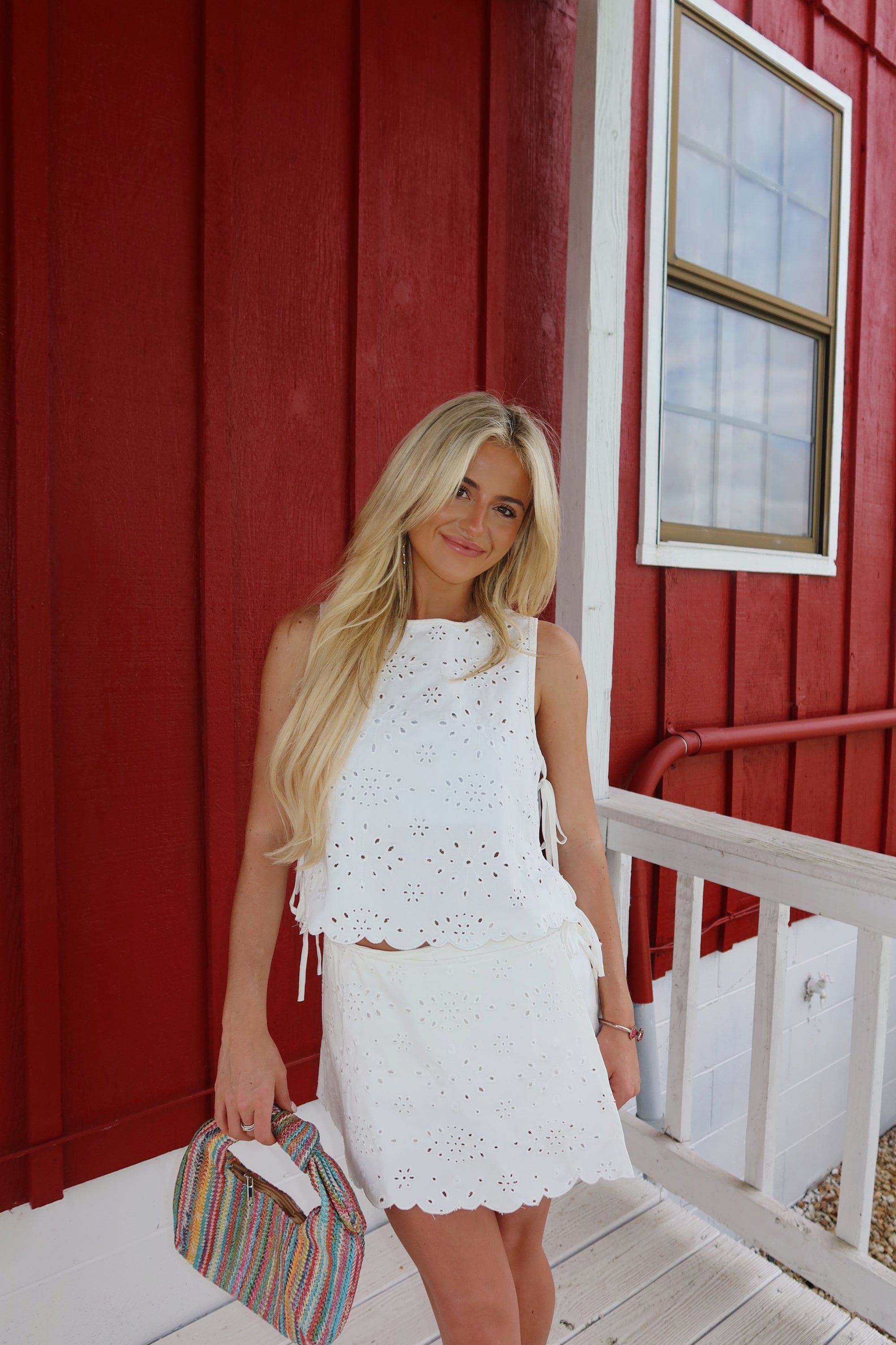 Delaney Eyelet Skort Set