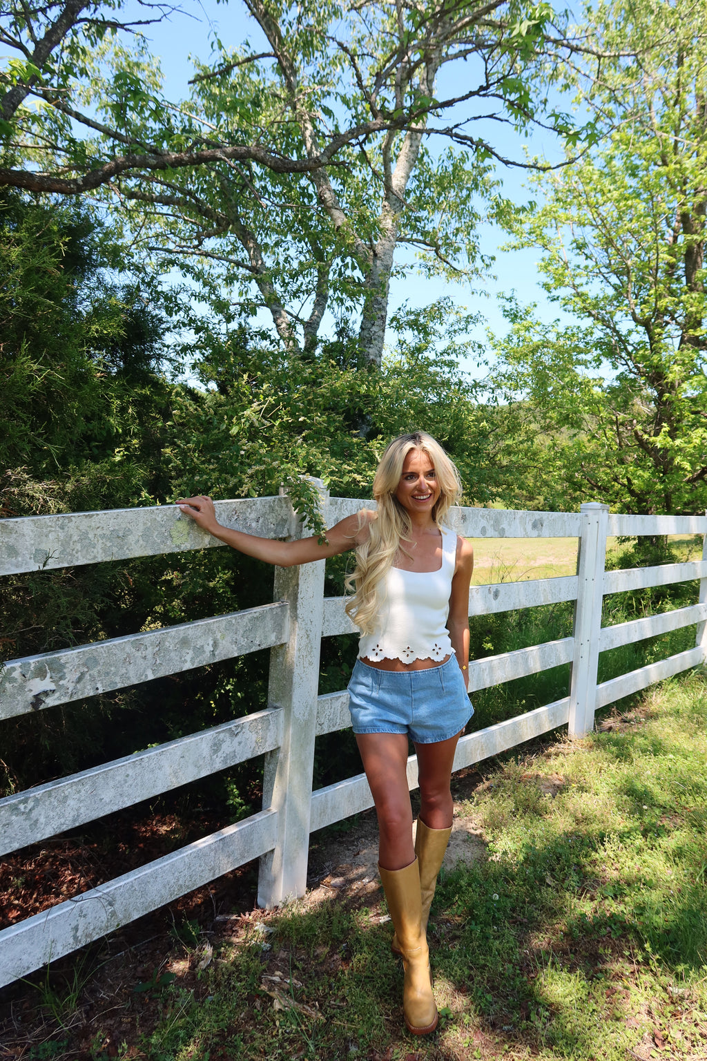 Low Waisted Denim Mini Shorts
