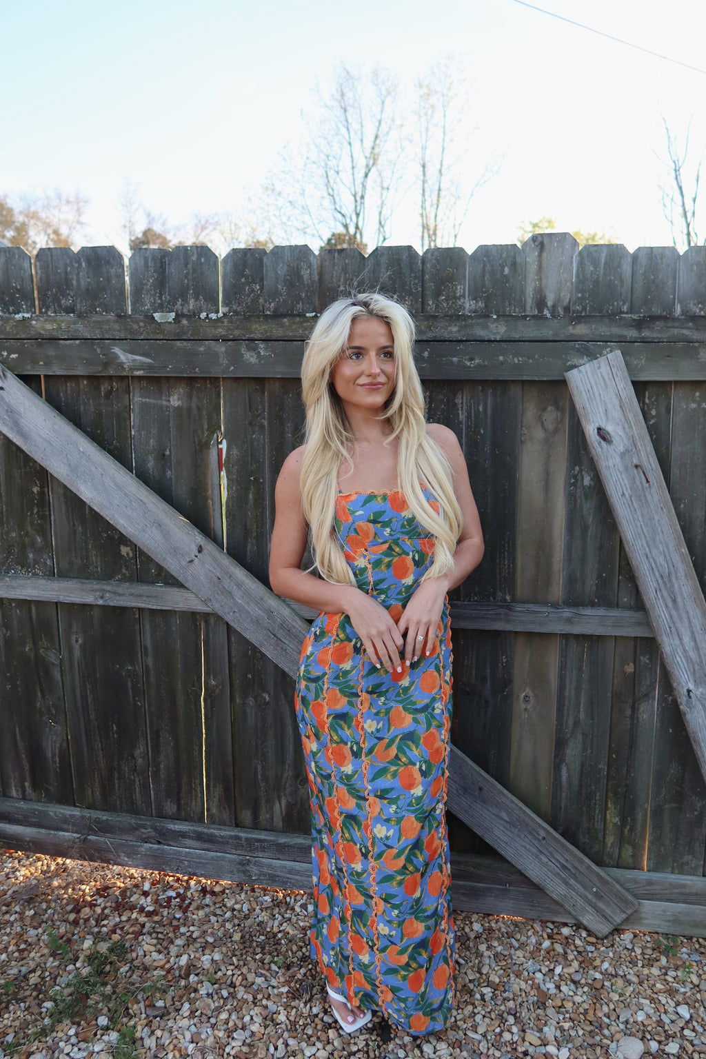 The Orange Grove Midi Dress