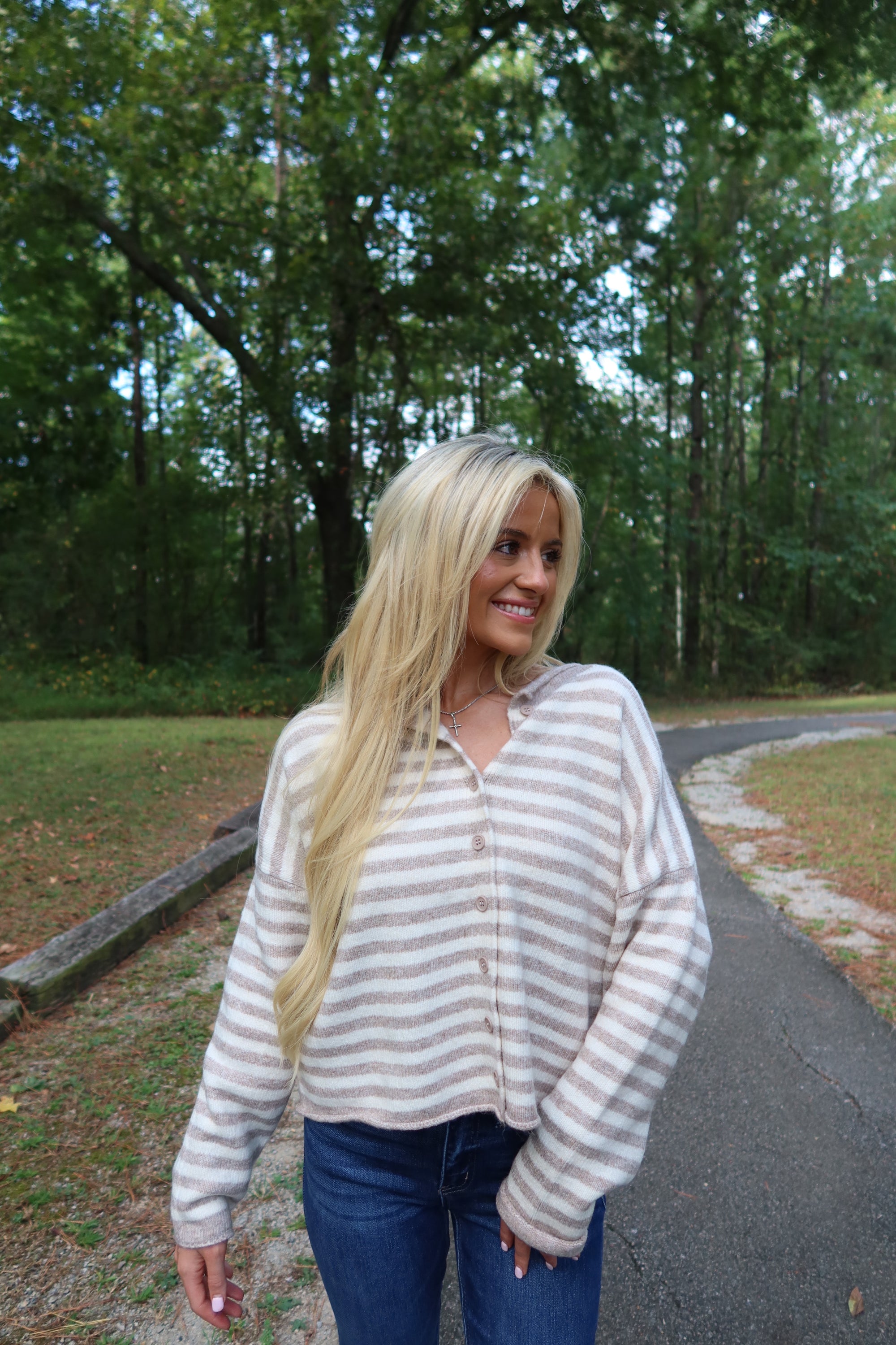 Cottage Stripe Cardigan