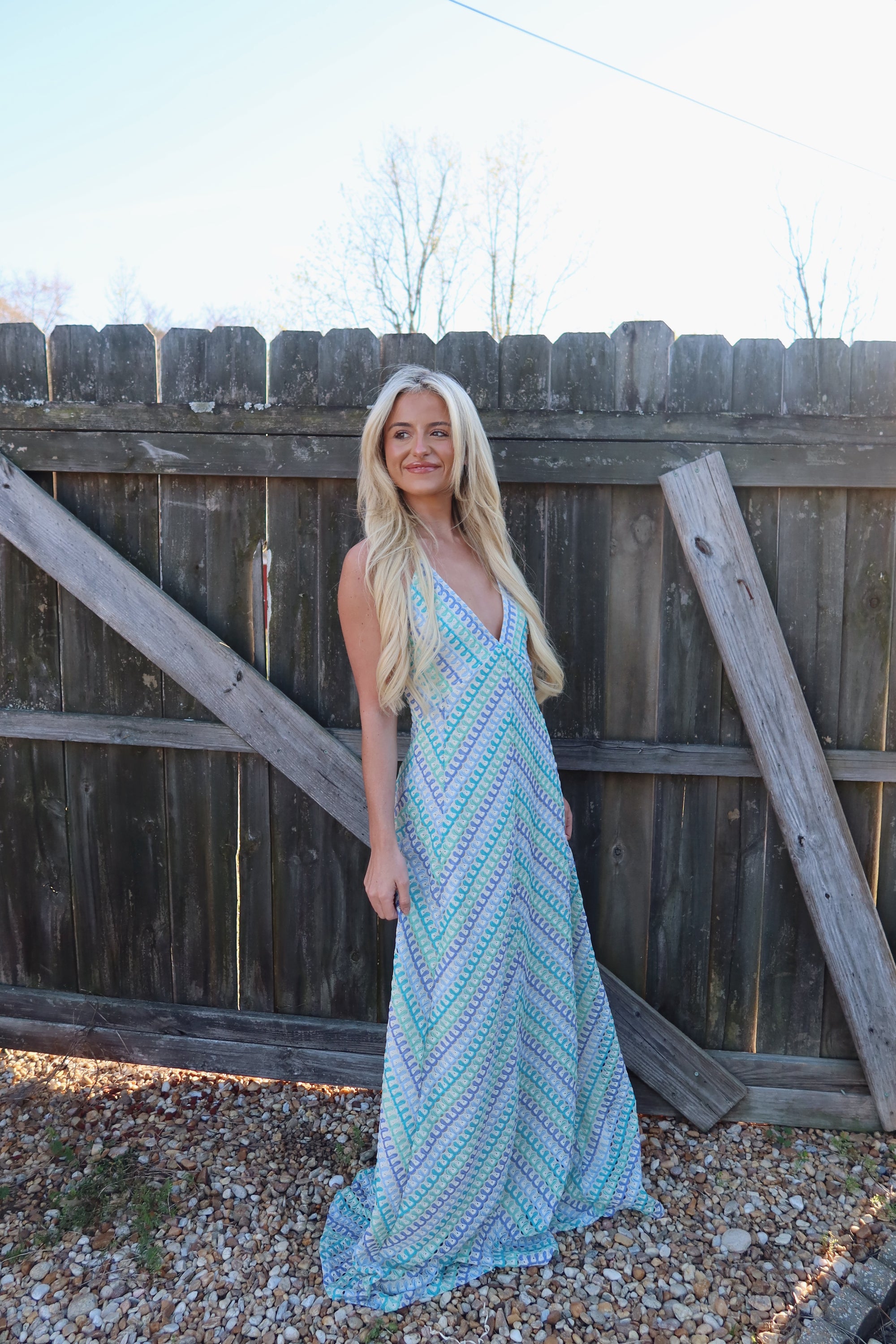 The Santorini Nights Maxi Dress