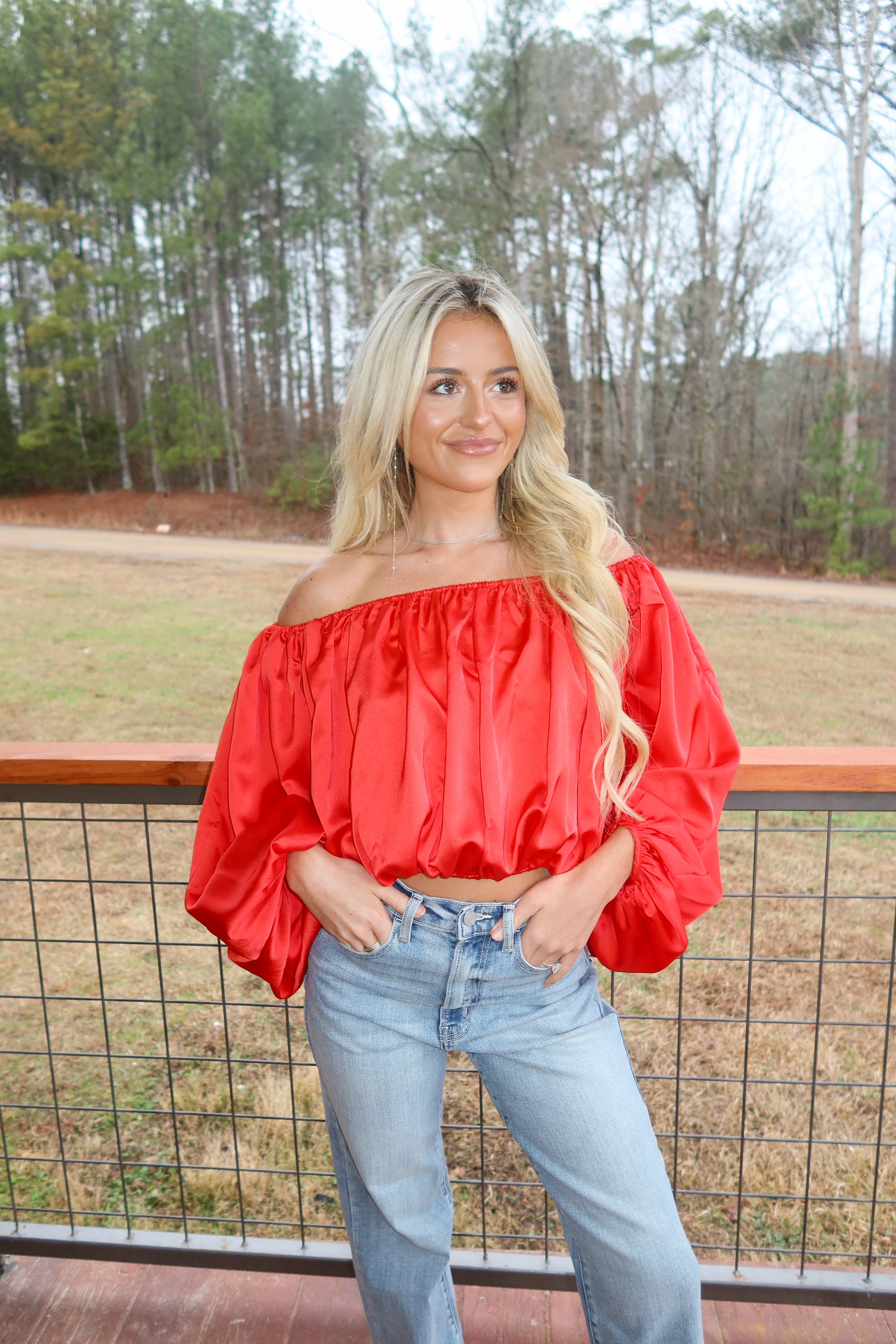 Sienna Blouse (orange-red)