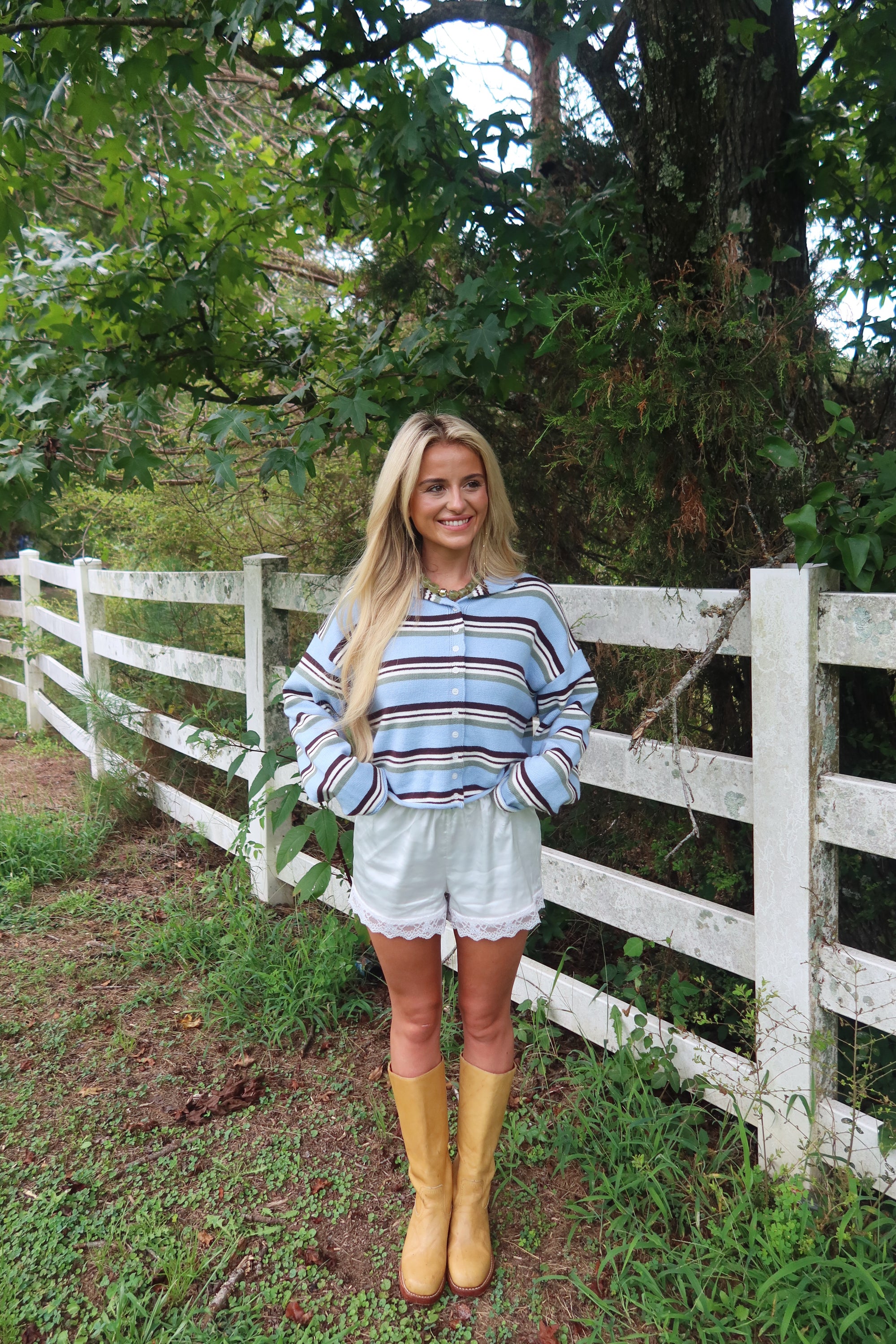 Maeve Striped Cardigan