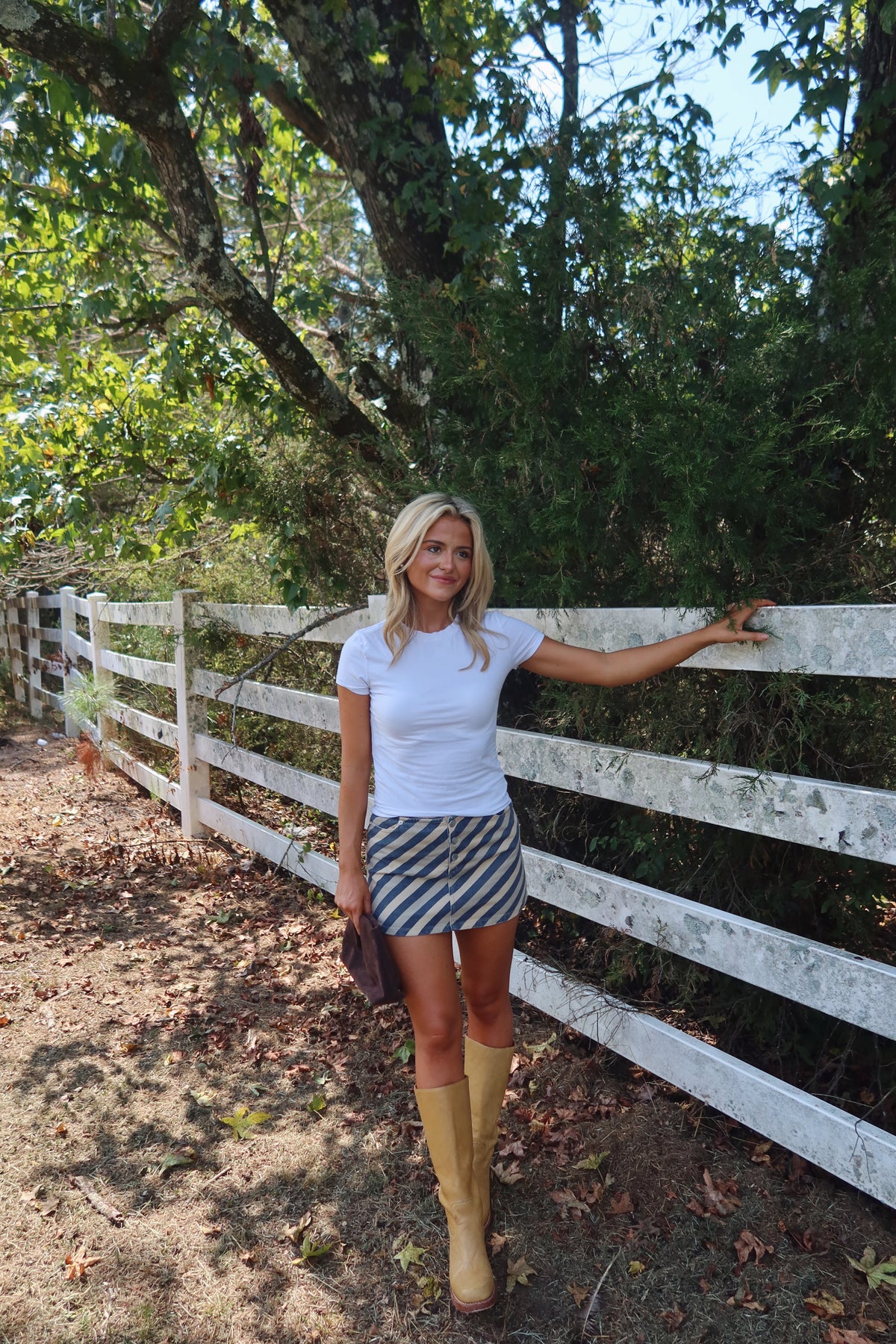 Celine Striped Mini Skirt
