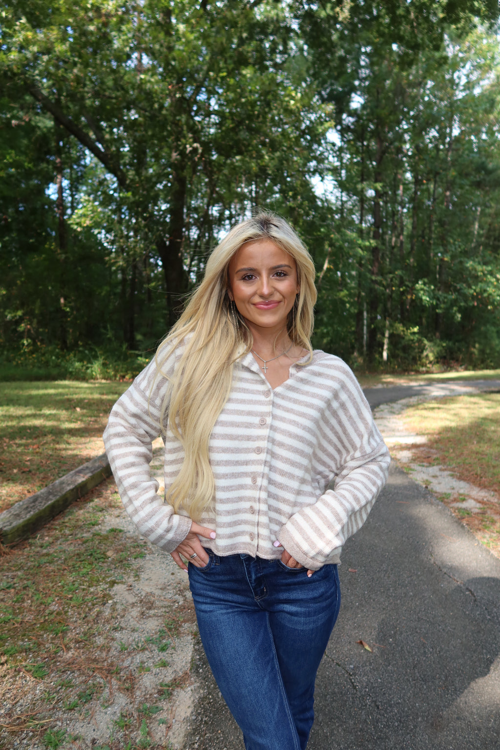 Cottage Stripe Cardigan
