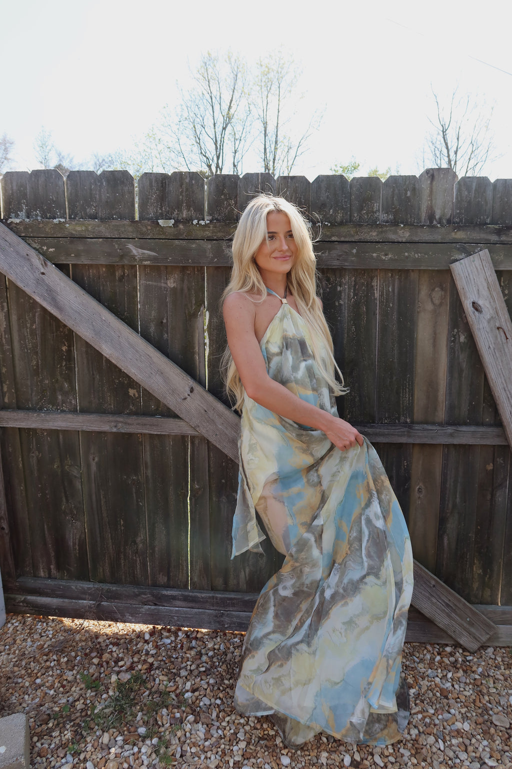 Daphne Gold Accent Gown