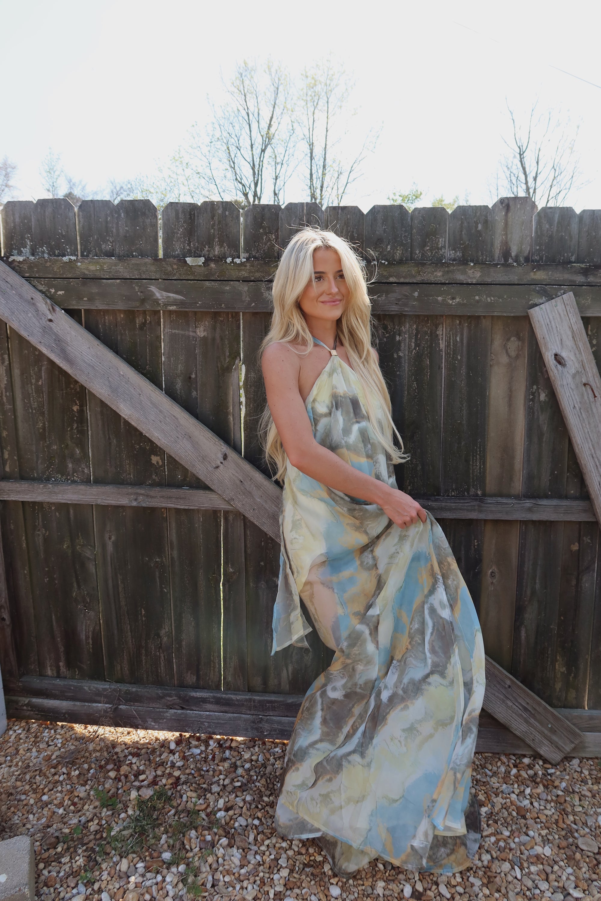 Daphne Gold Accent Gown