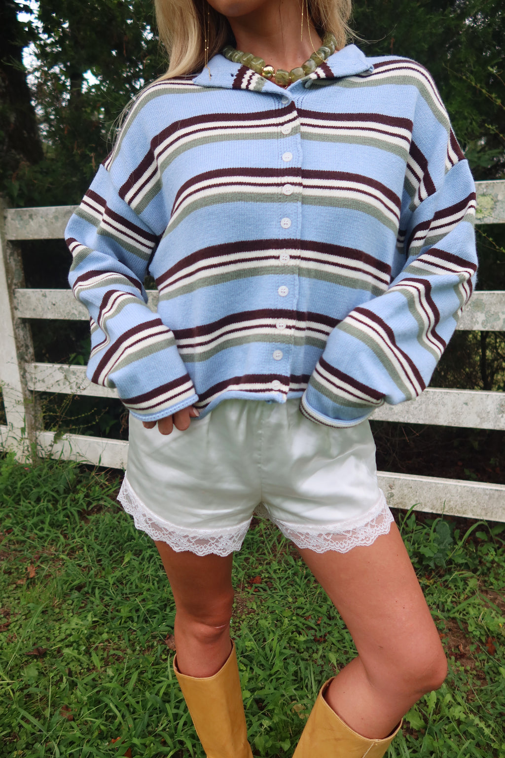 Maeve Striped Cardigan