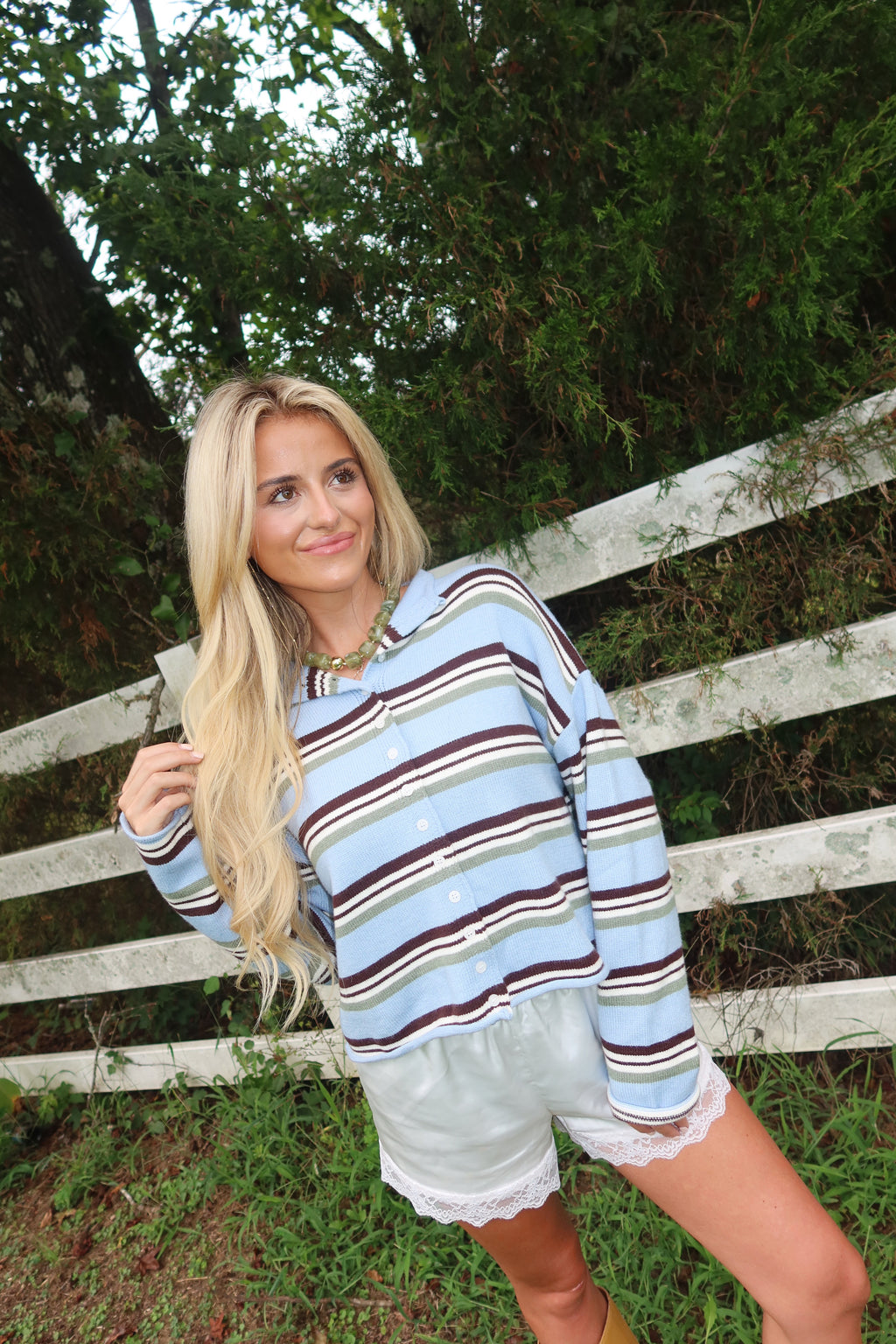Maeve Striped Cardigan