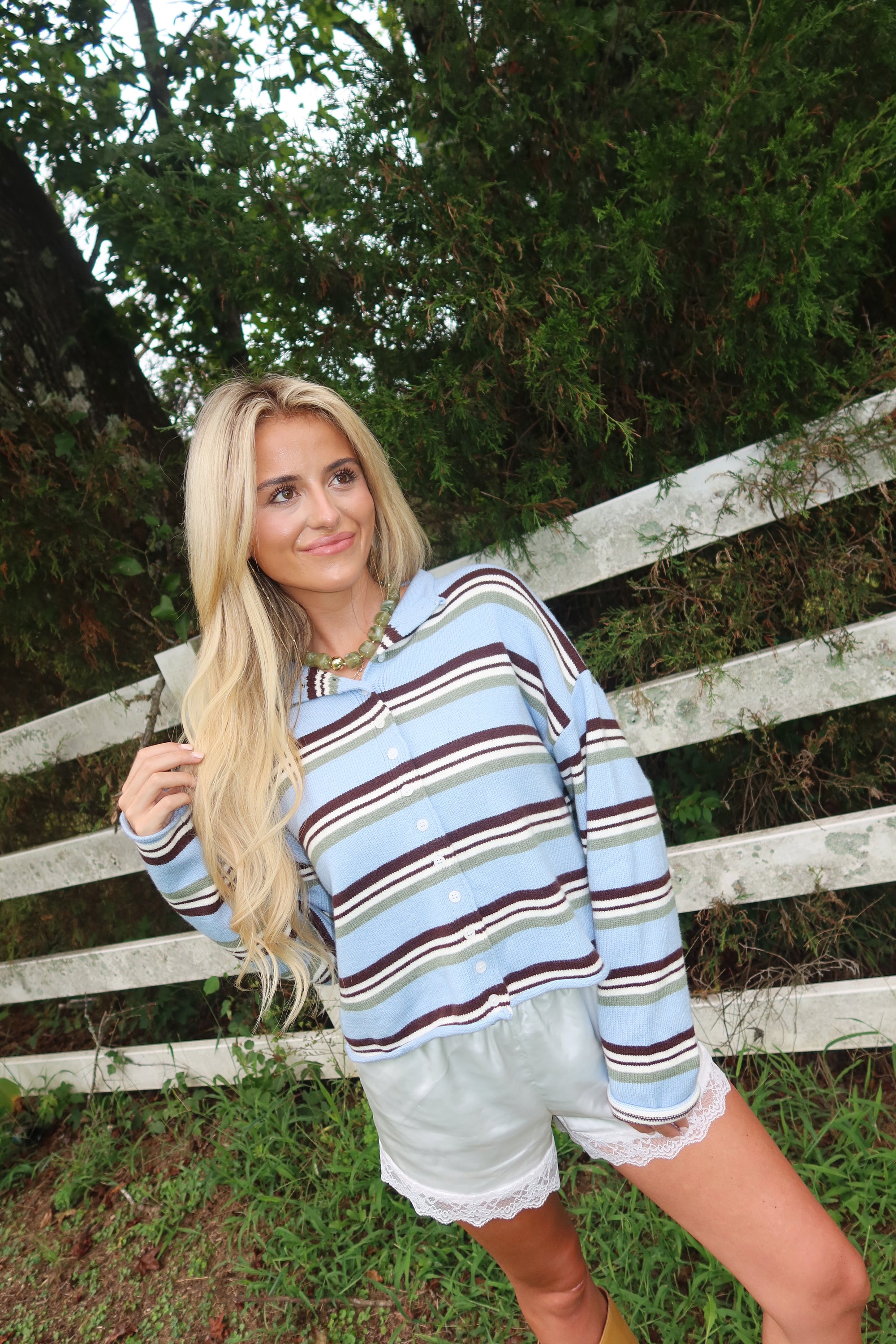 Maeve Striped Cardigan
