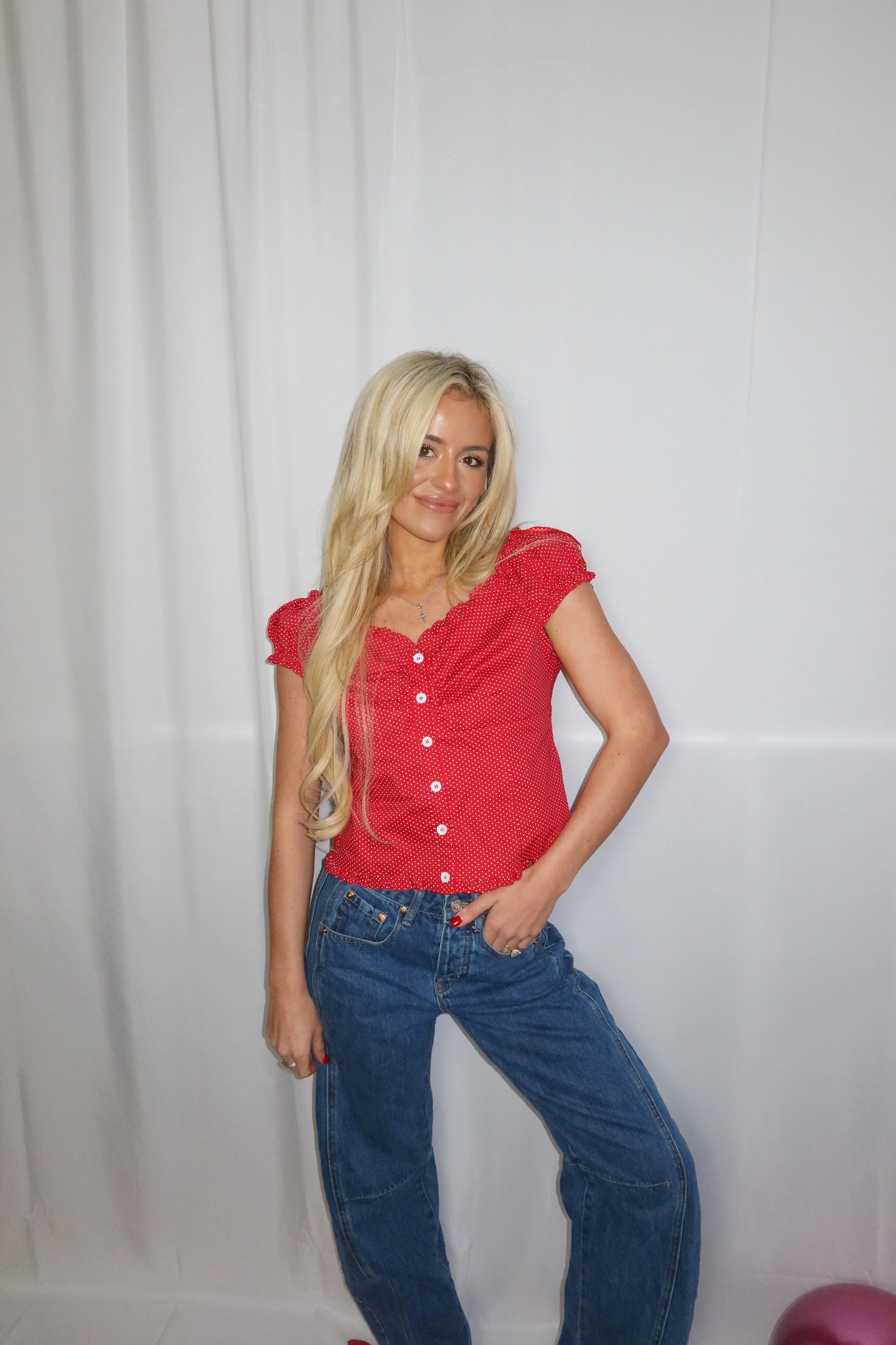 Sweetheart Button Down Top