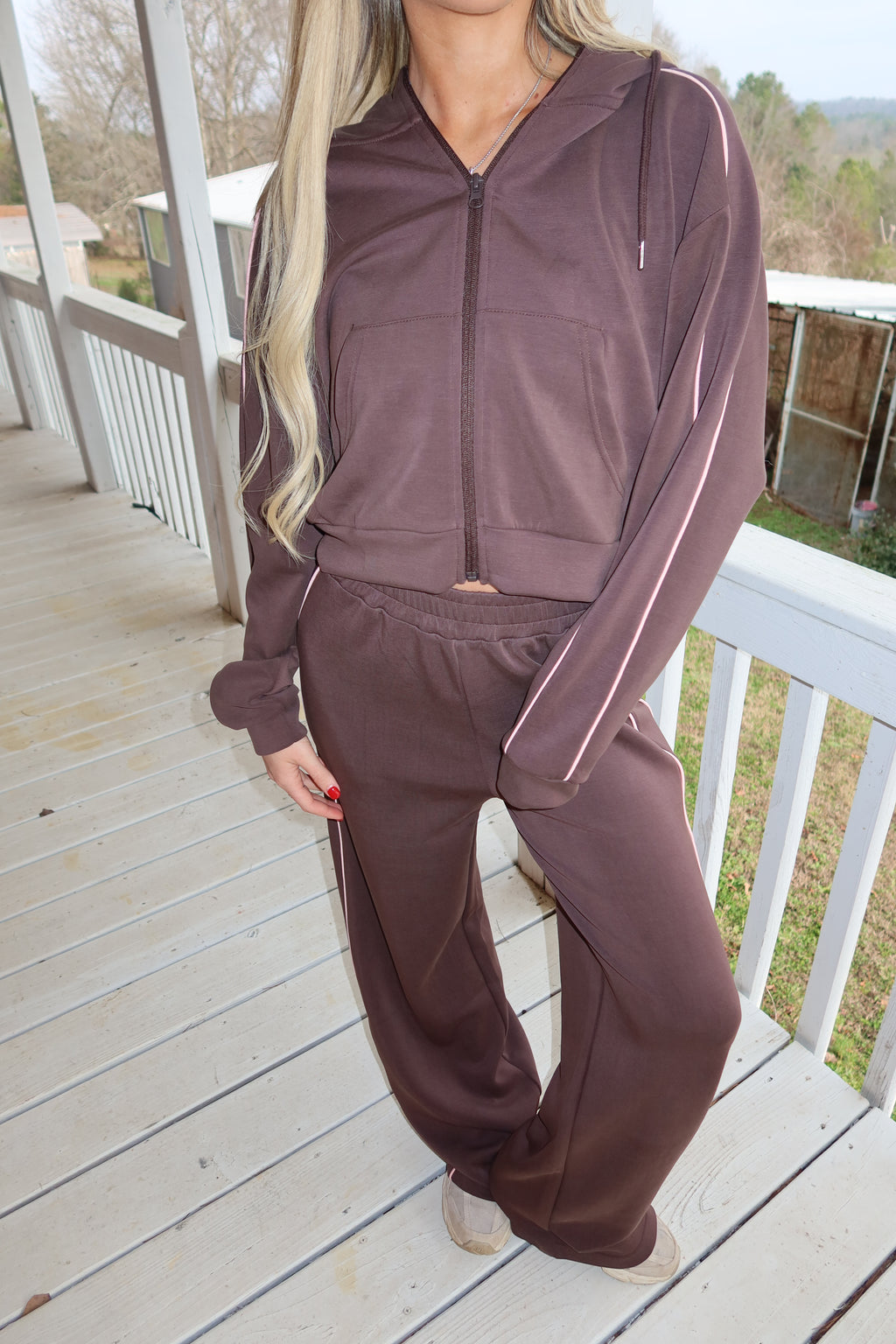 Scuba Zip Up (Chocolate)