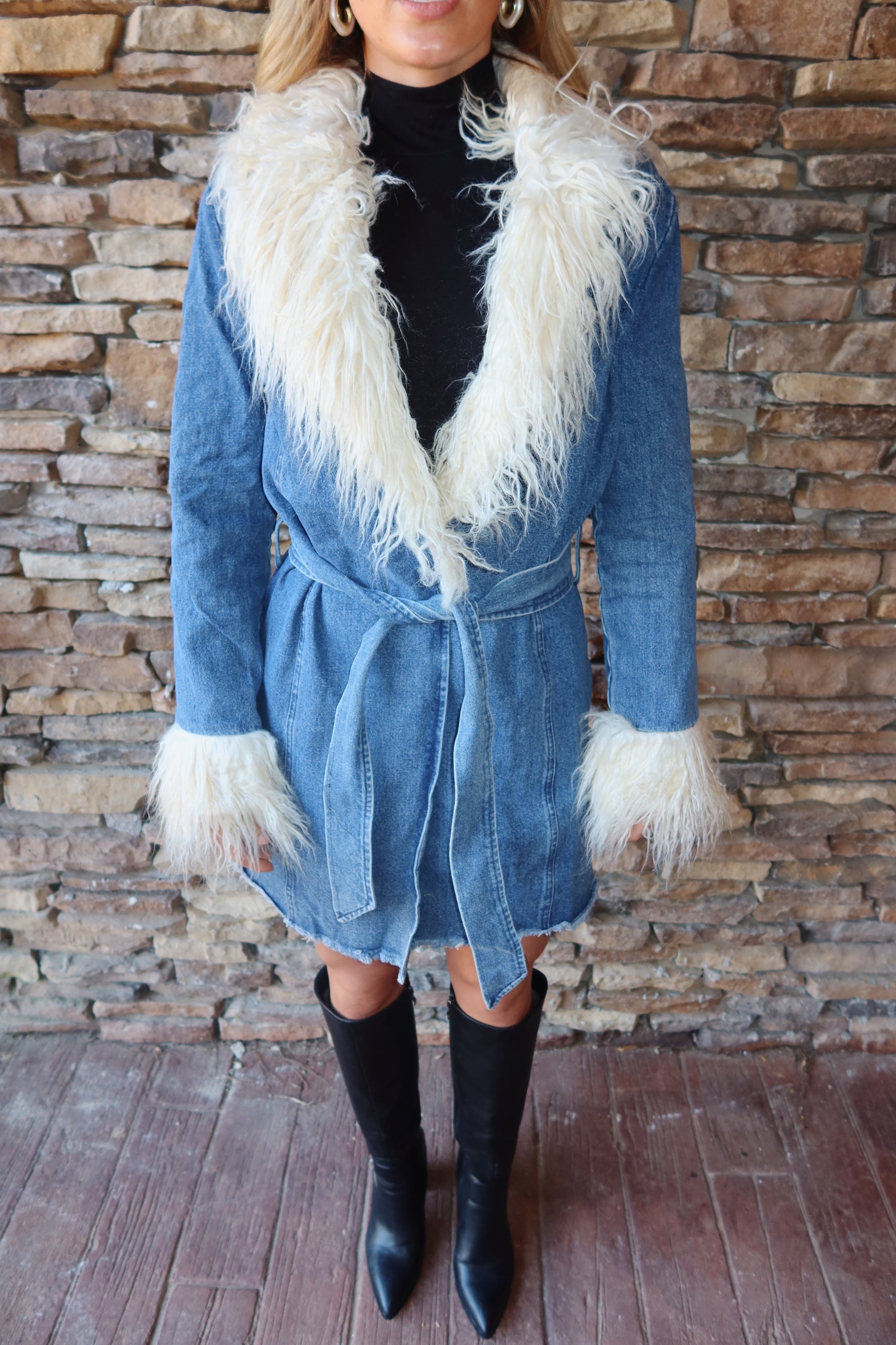 The Winter Blues Denim Coat