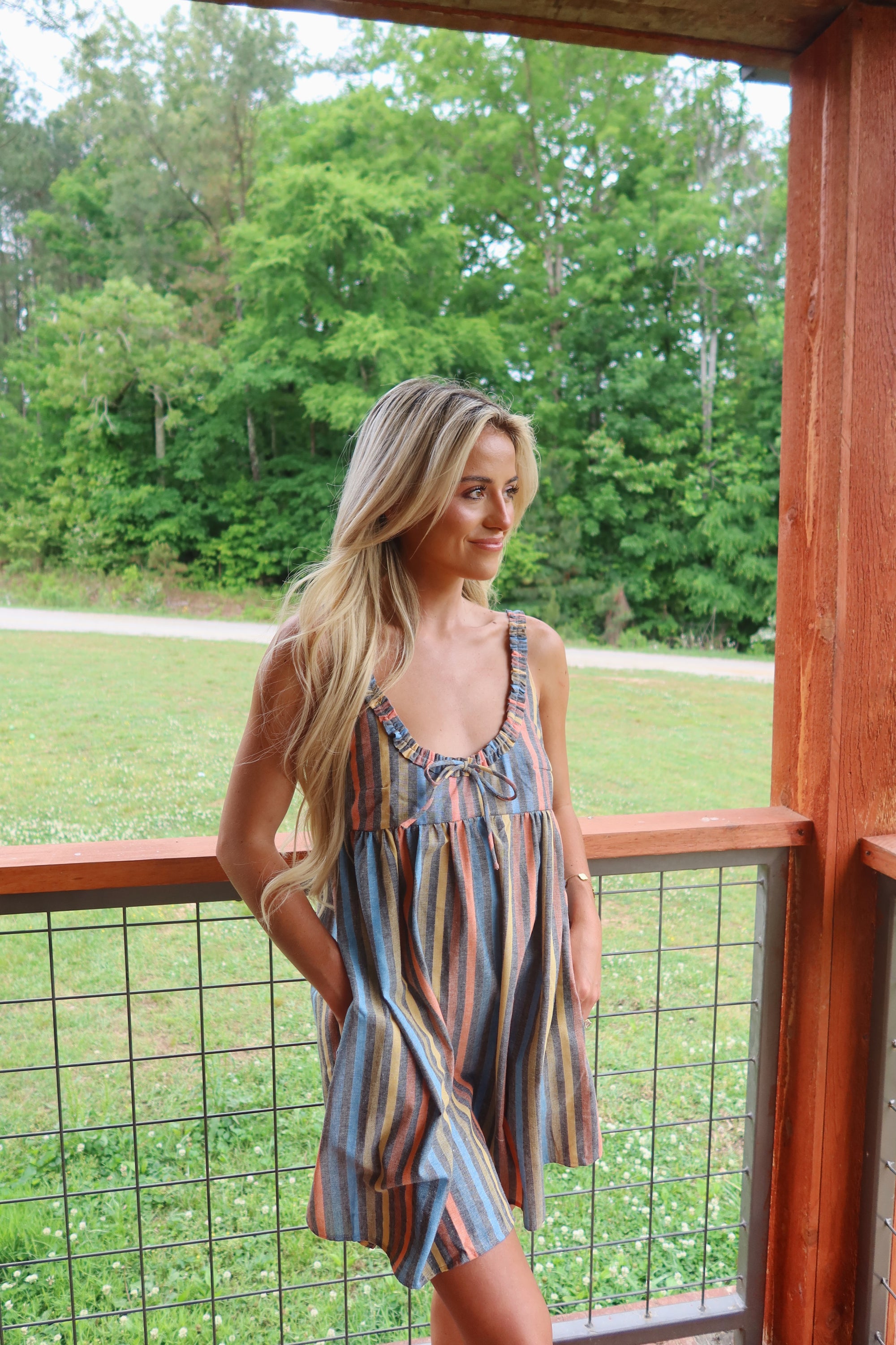 Skye Stripe Babydoll Dress