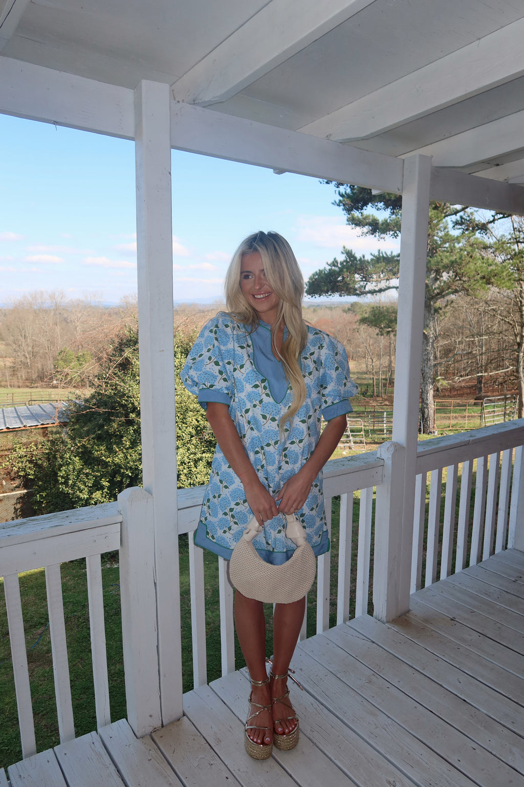 Nantucket Puff Sleeve Mini Dress