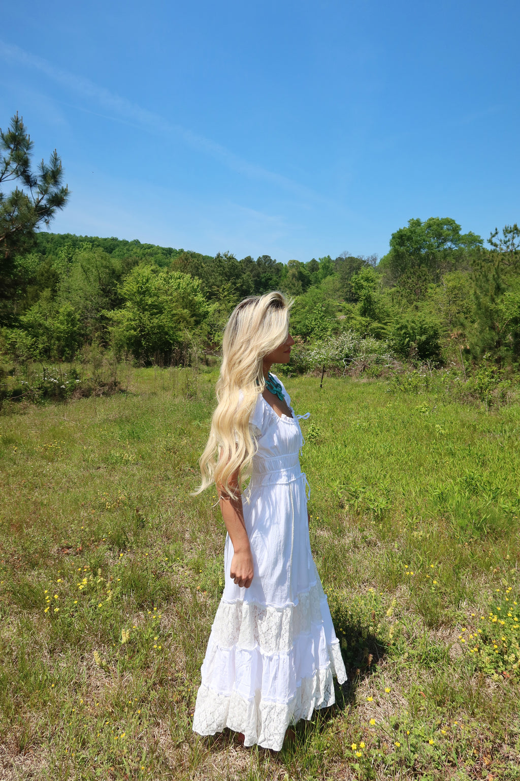 Southern Lace Tiered Maxi Dress