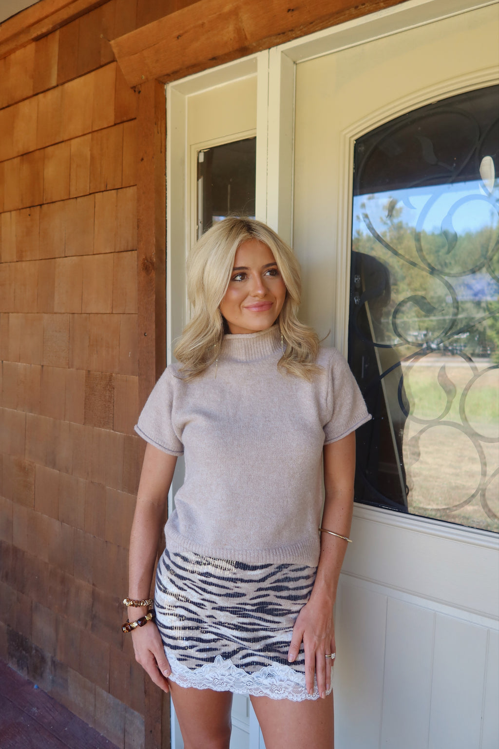 Rachel Mock neck Sweater