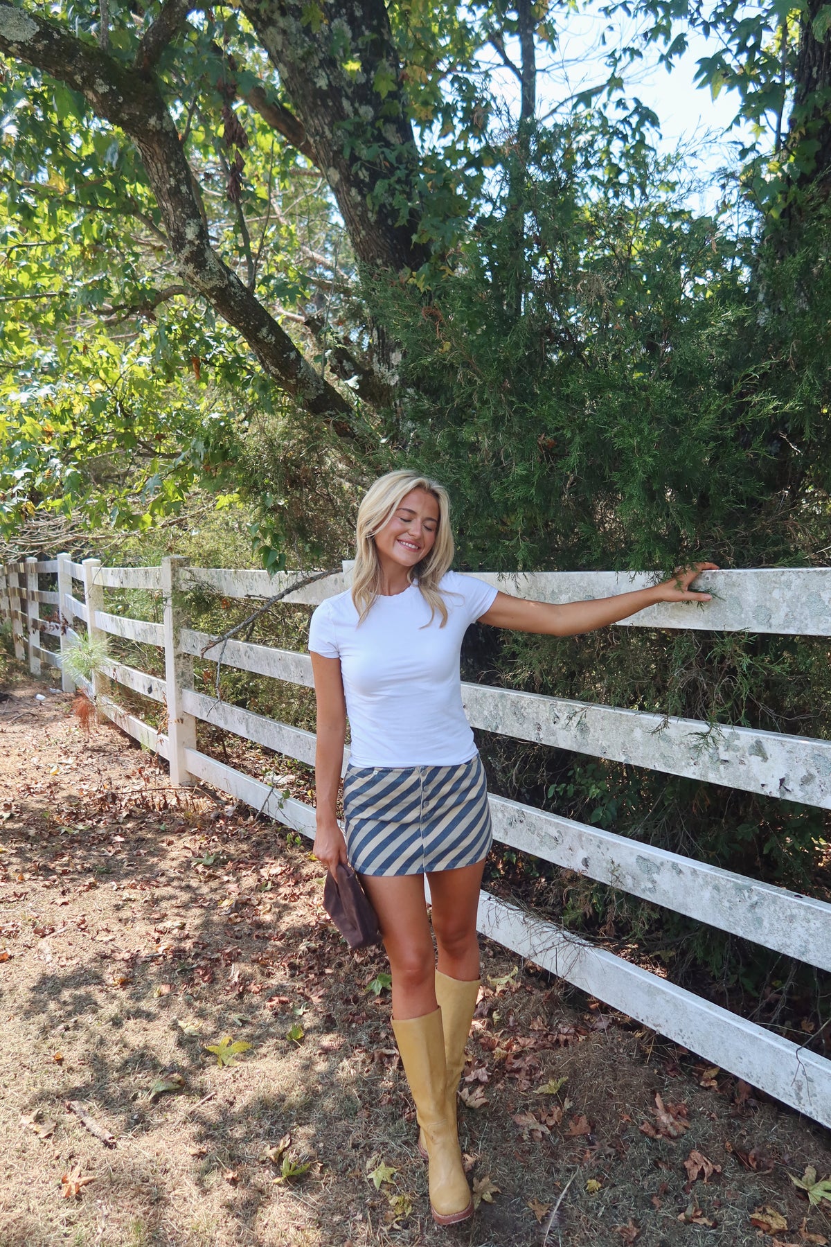 Celine Striped Mini Skirt