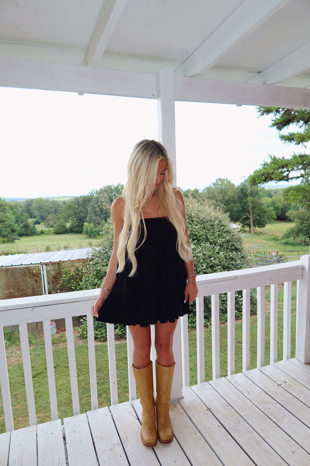 Strapless Tiered Romper