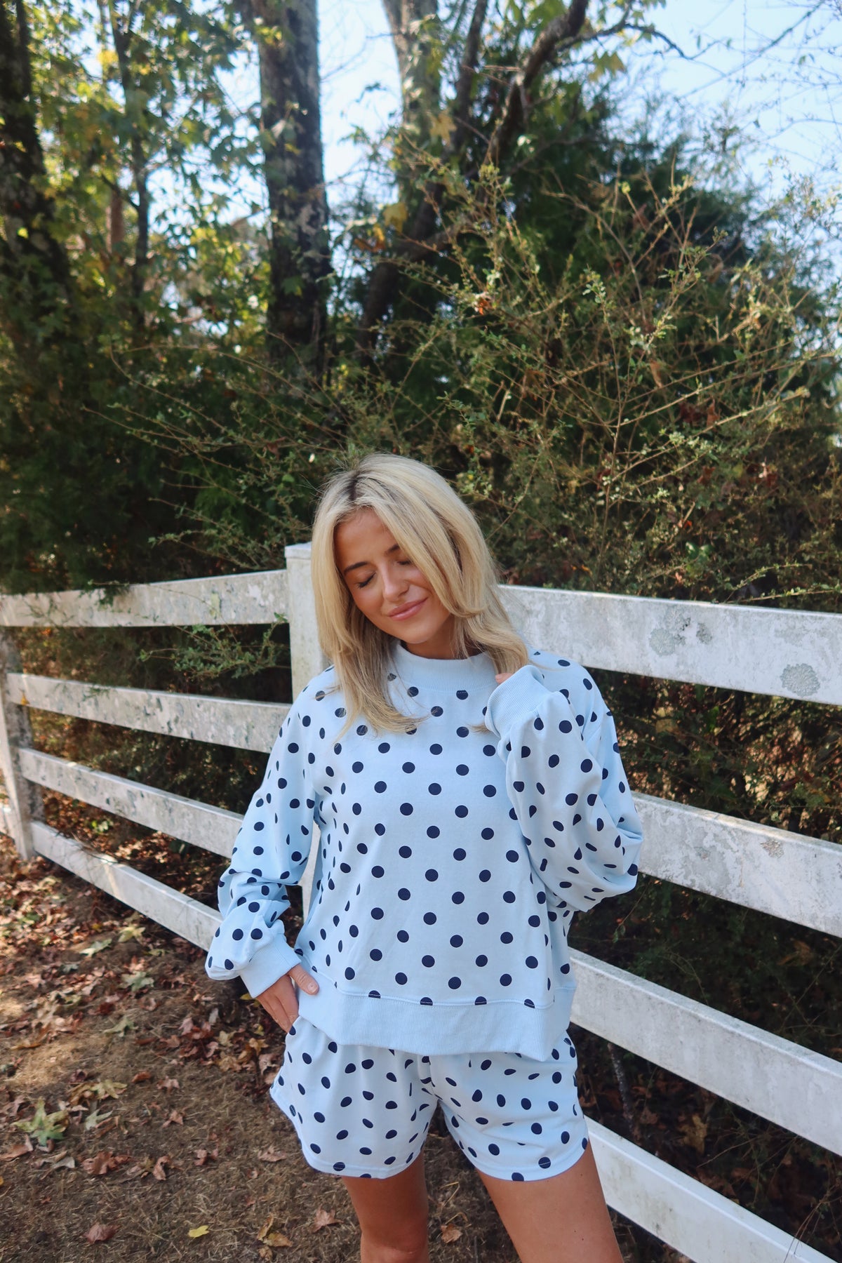 Angela Polka Dot Mockneck