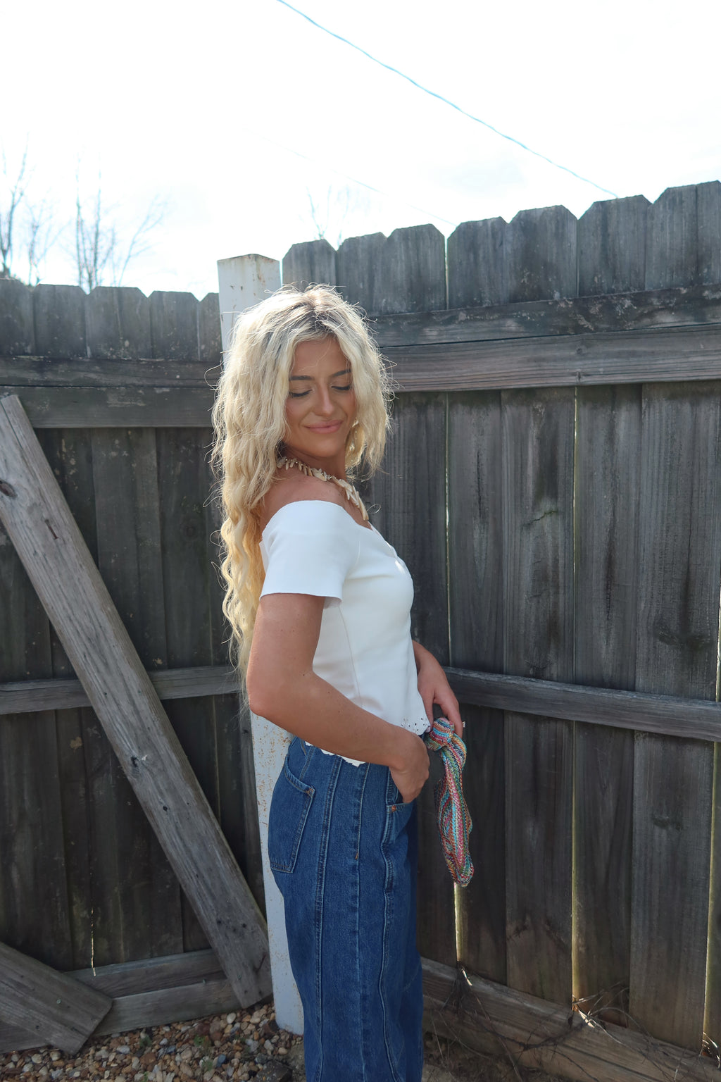 Clarence Scalloped OTS Top