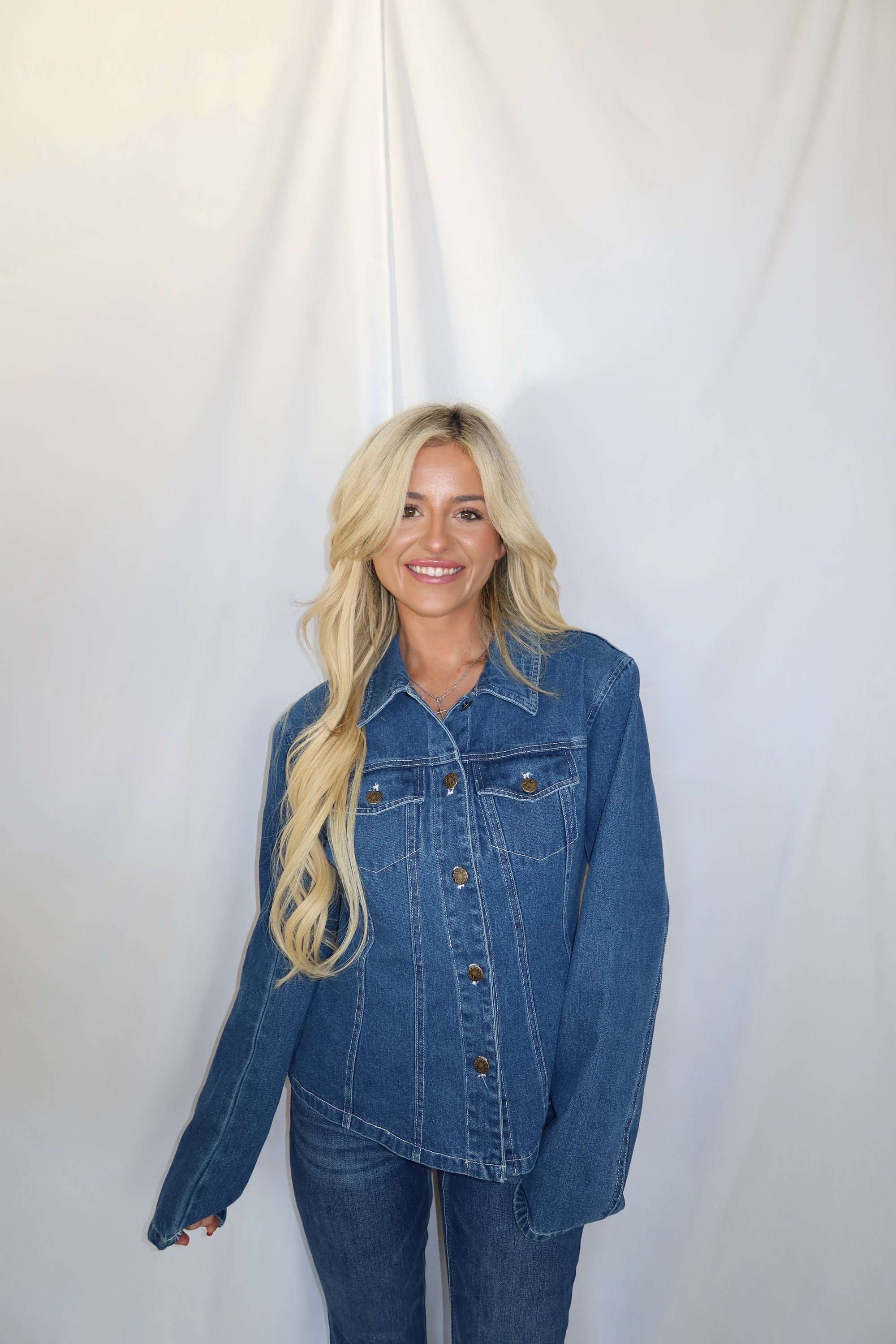 Mareli Fitted Denim Top