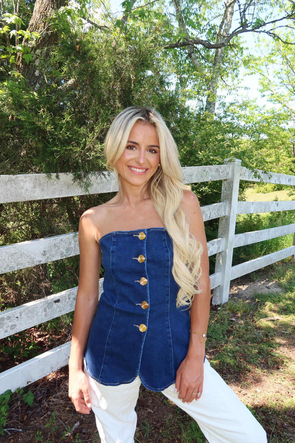 Kassidy Strapless Peplum Top