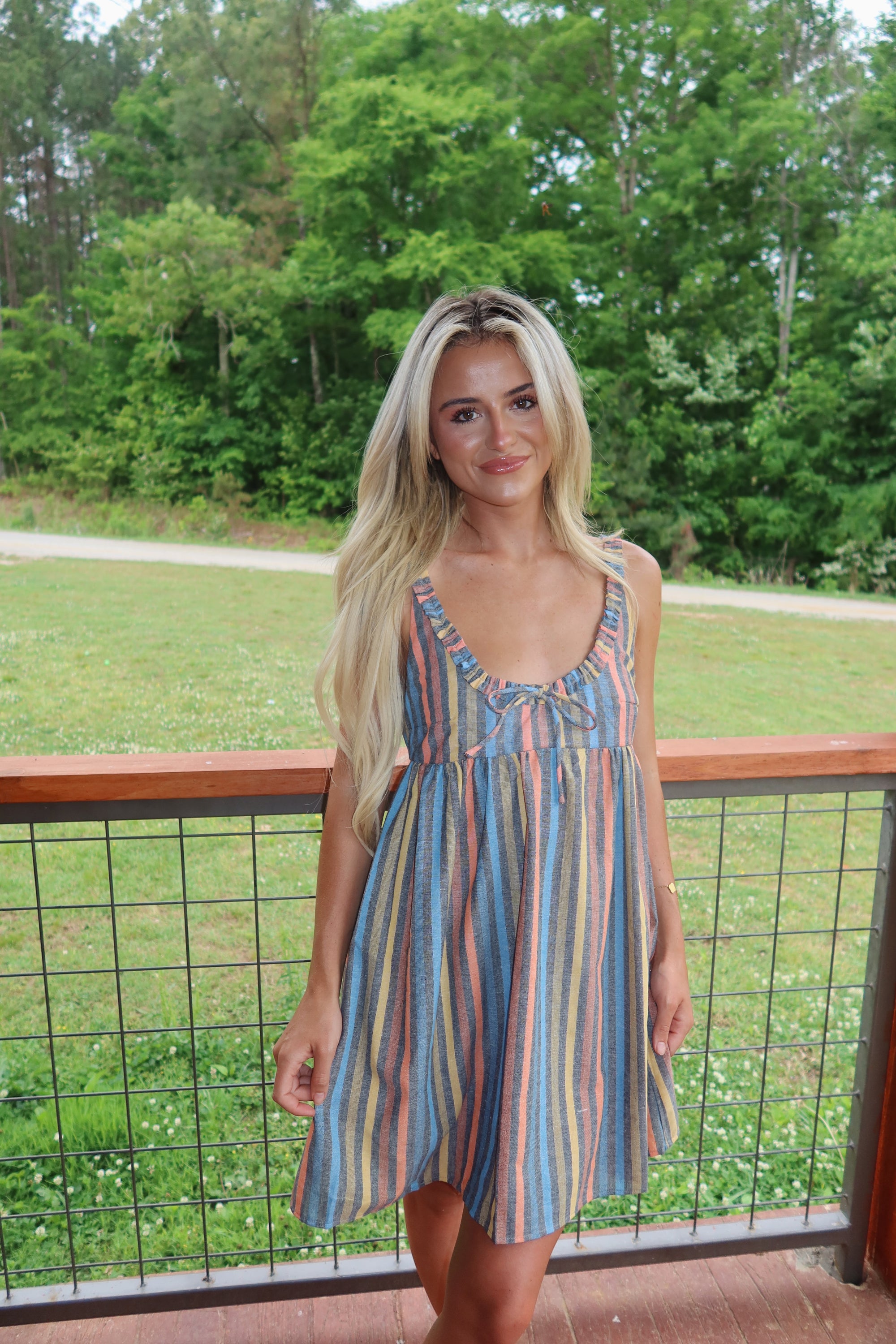 Skye Stripe Babydoll Dress